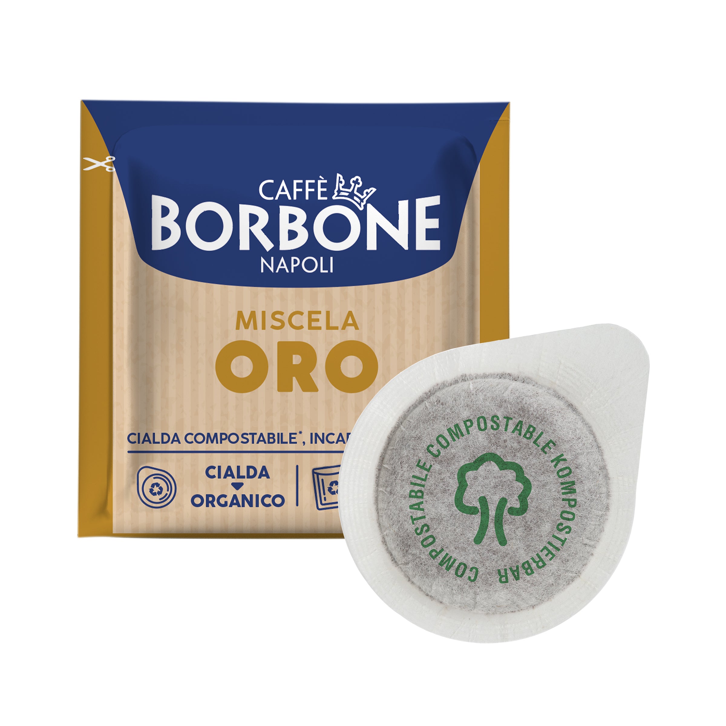 GOLD Mischung ESE Papierpads 44 mm Caffè Borbone