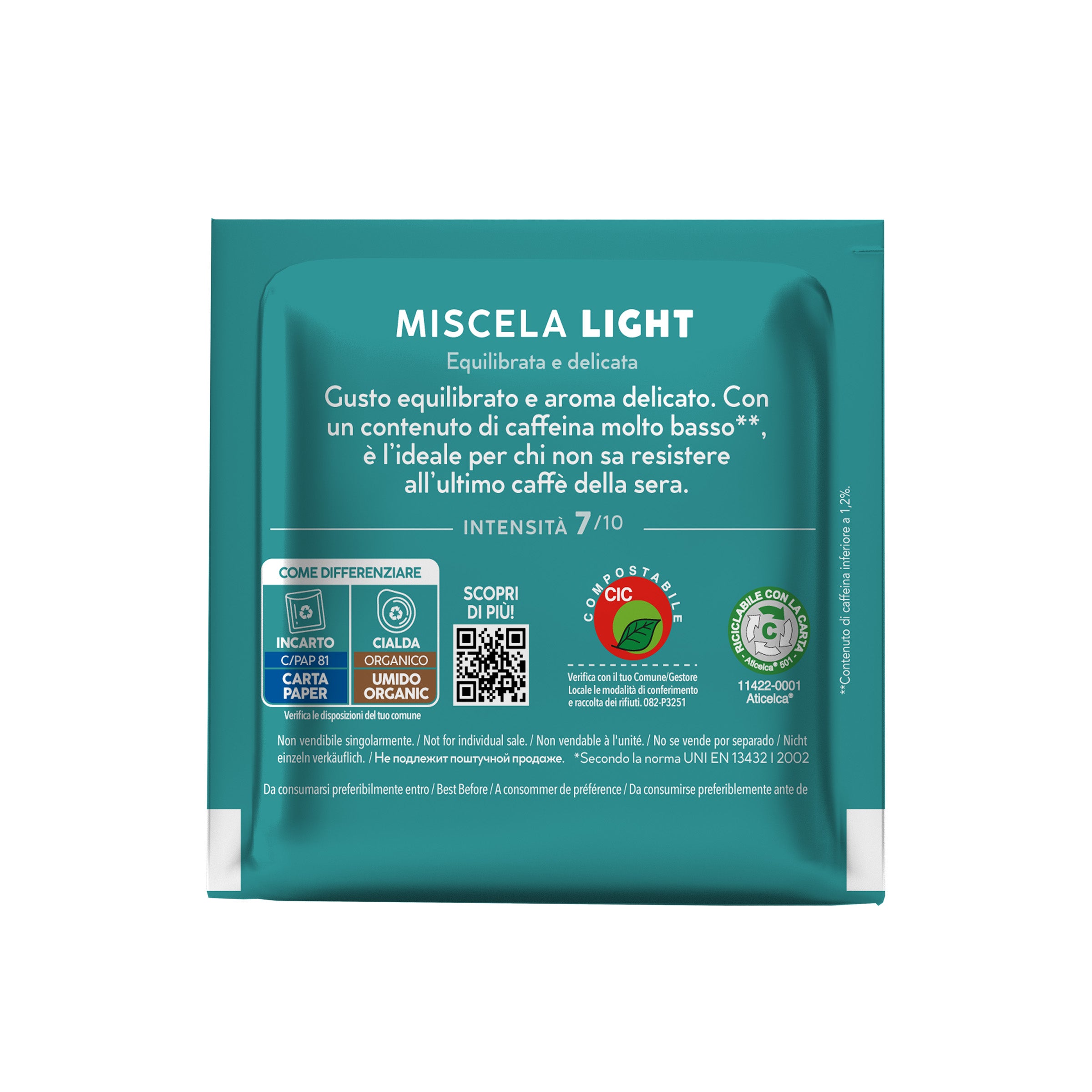 LIGHT Mischung 50% Blau, 50% Dek – 50 KOMPOSTIERBARE Kapseln