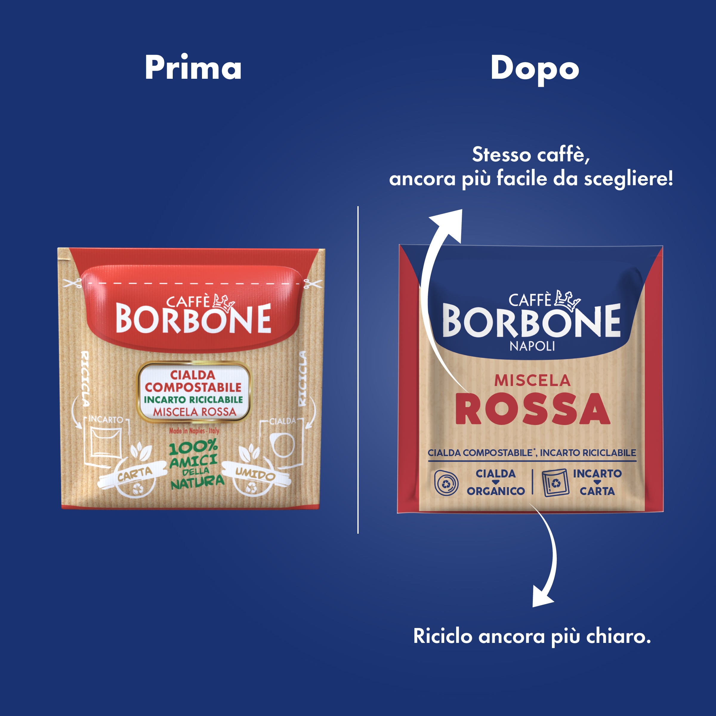 RED Mischung ESE Papierpads 44mm Caffè Borbone