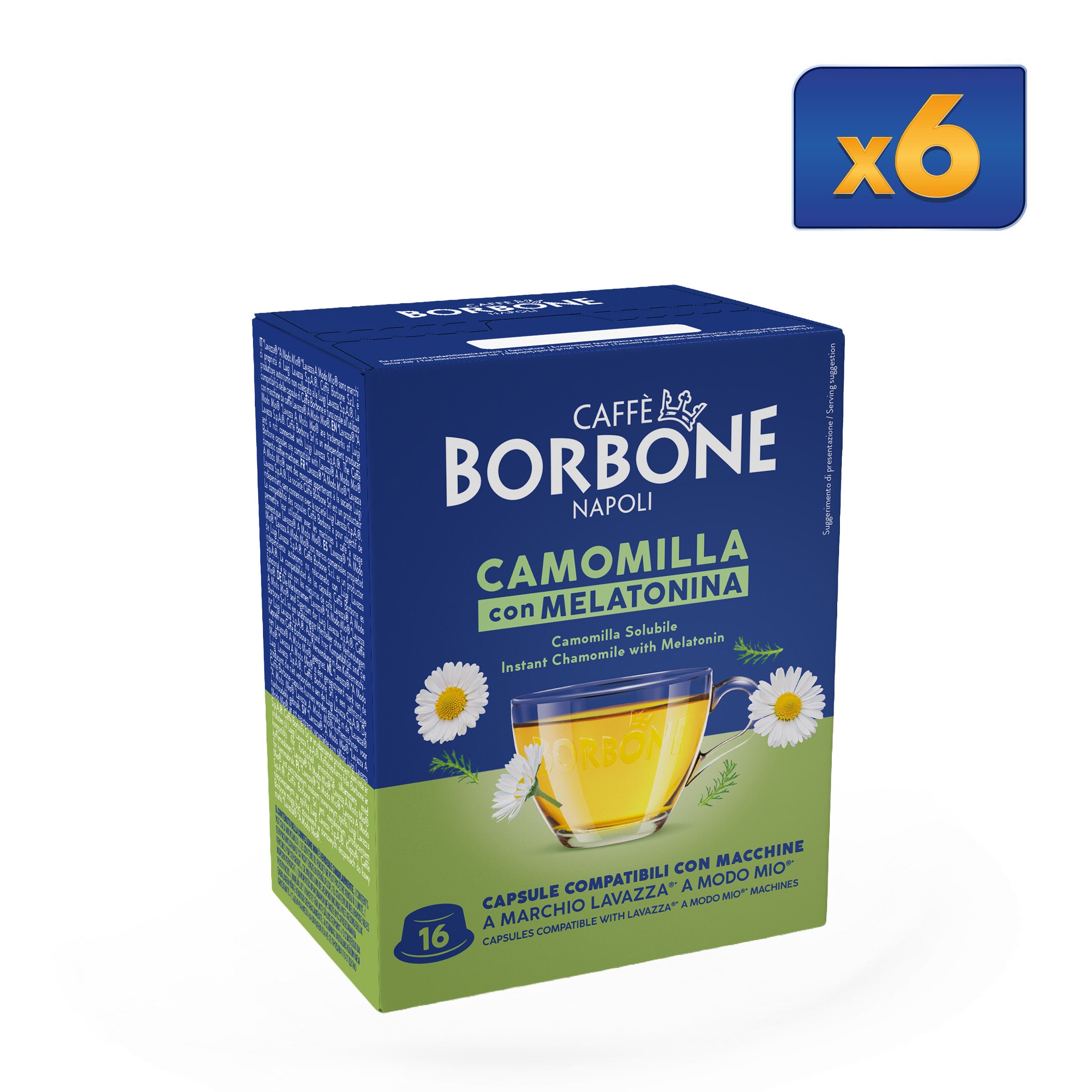 Kapseln Kamille Und Melatonin Für Lösliche Getränke Caffè Borbone