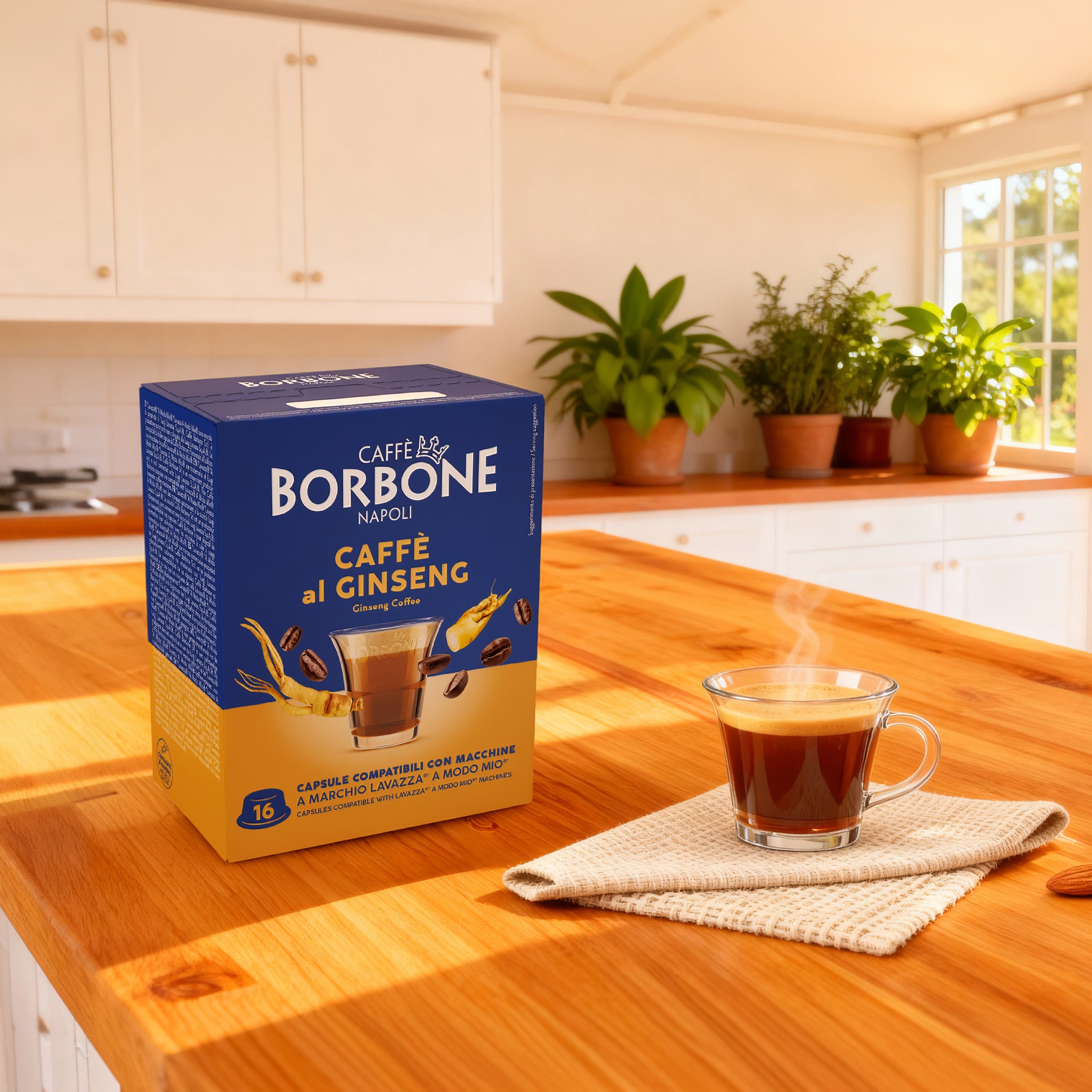 Kapseln Ginseng-Geschmack Für Lösliche Getränke Caffè Borbone