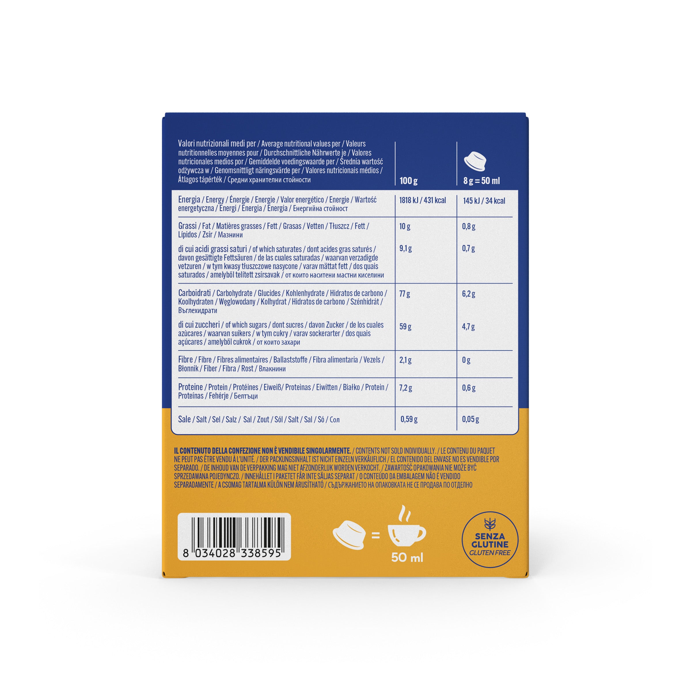 capsule Borbone COMPATIBILI con macchine a marchio Lavazza®* A Modo Mio®* - Bevanda solubile al gusto di NOCCIOLINO