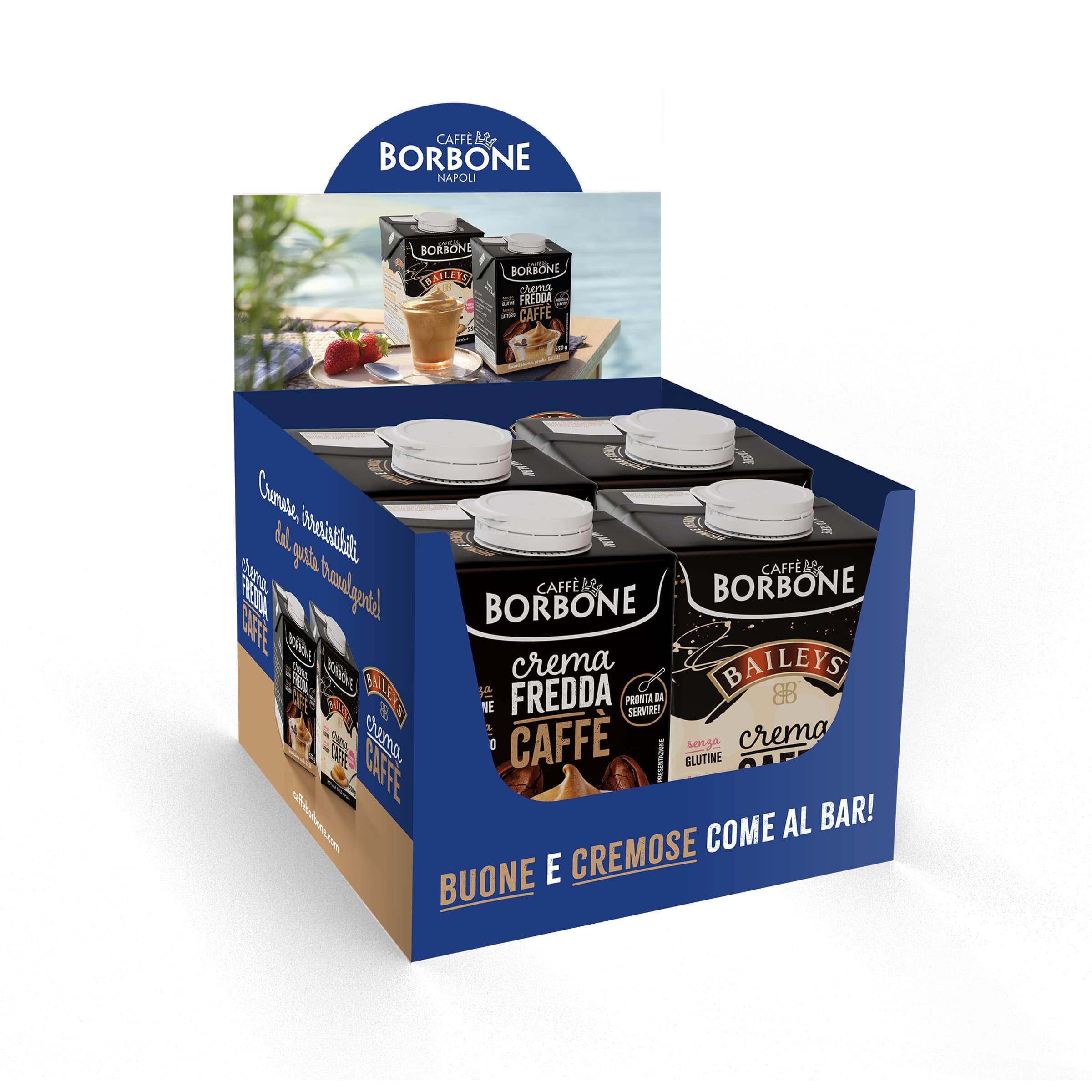 Borbone-Kaffee-KIT: 2 Kaffeecremes+2 Baileys-Cremes