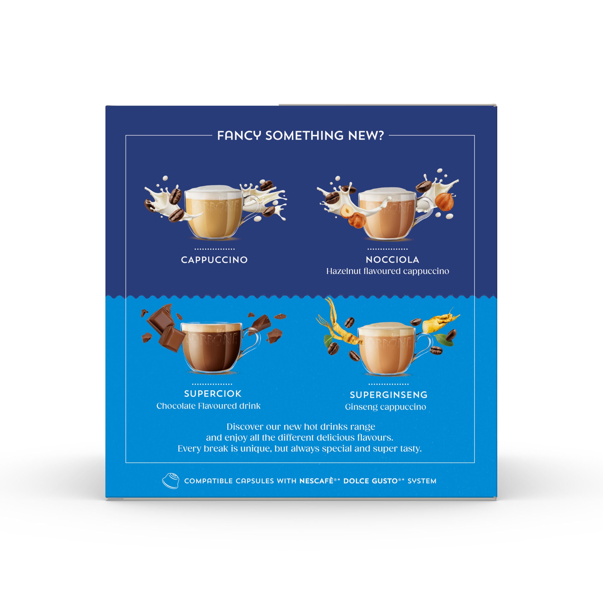 Crema Classica Neue Kapseln, kompatibel mit Nescafè®* Dolce Gusto®* Kaffeemaschinen