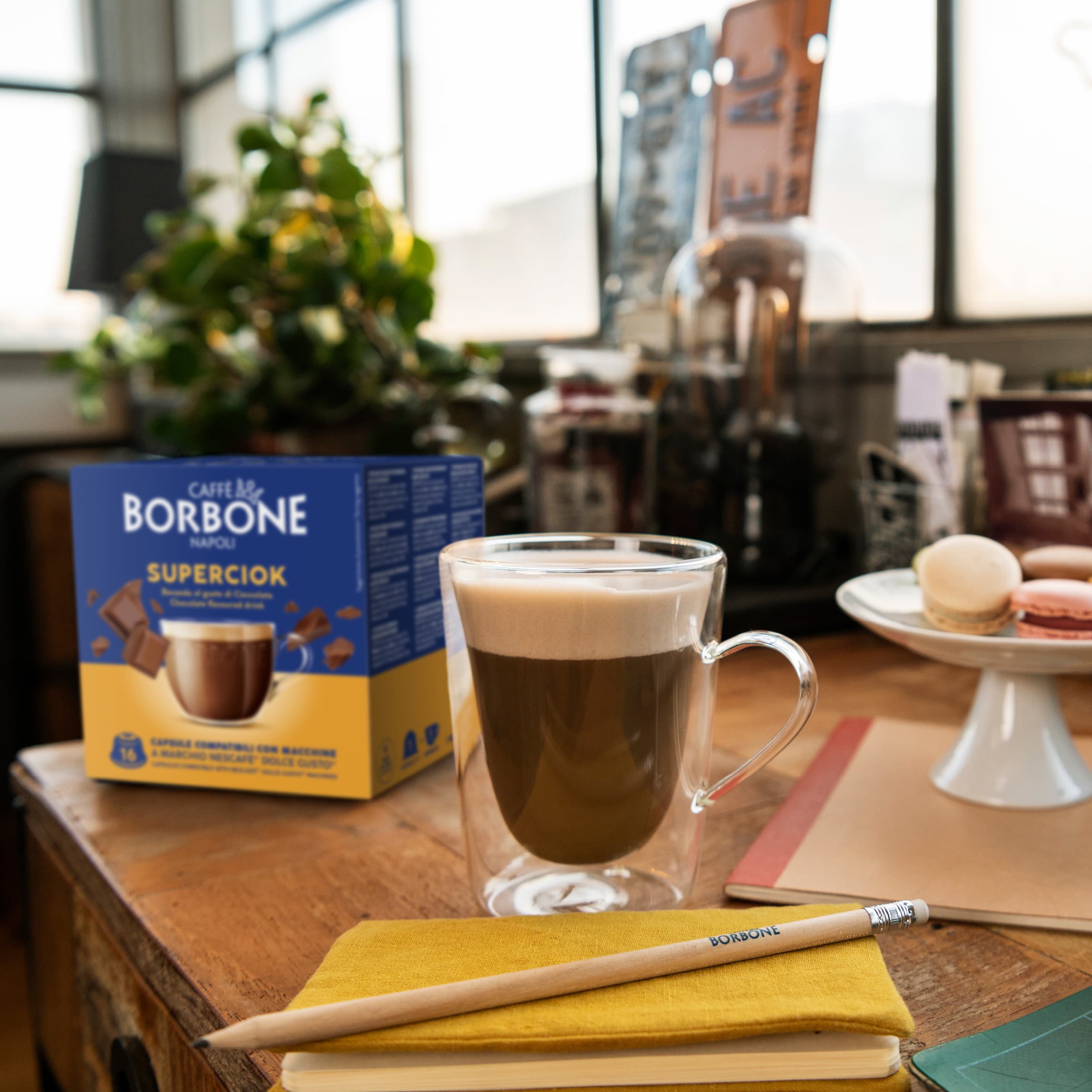 Capsule Superciok Per Bevanda Solubile Al Gusto Cioccolata Caffè Borbone
