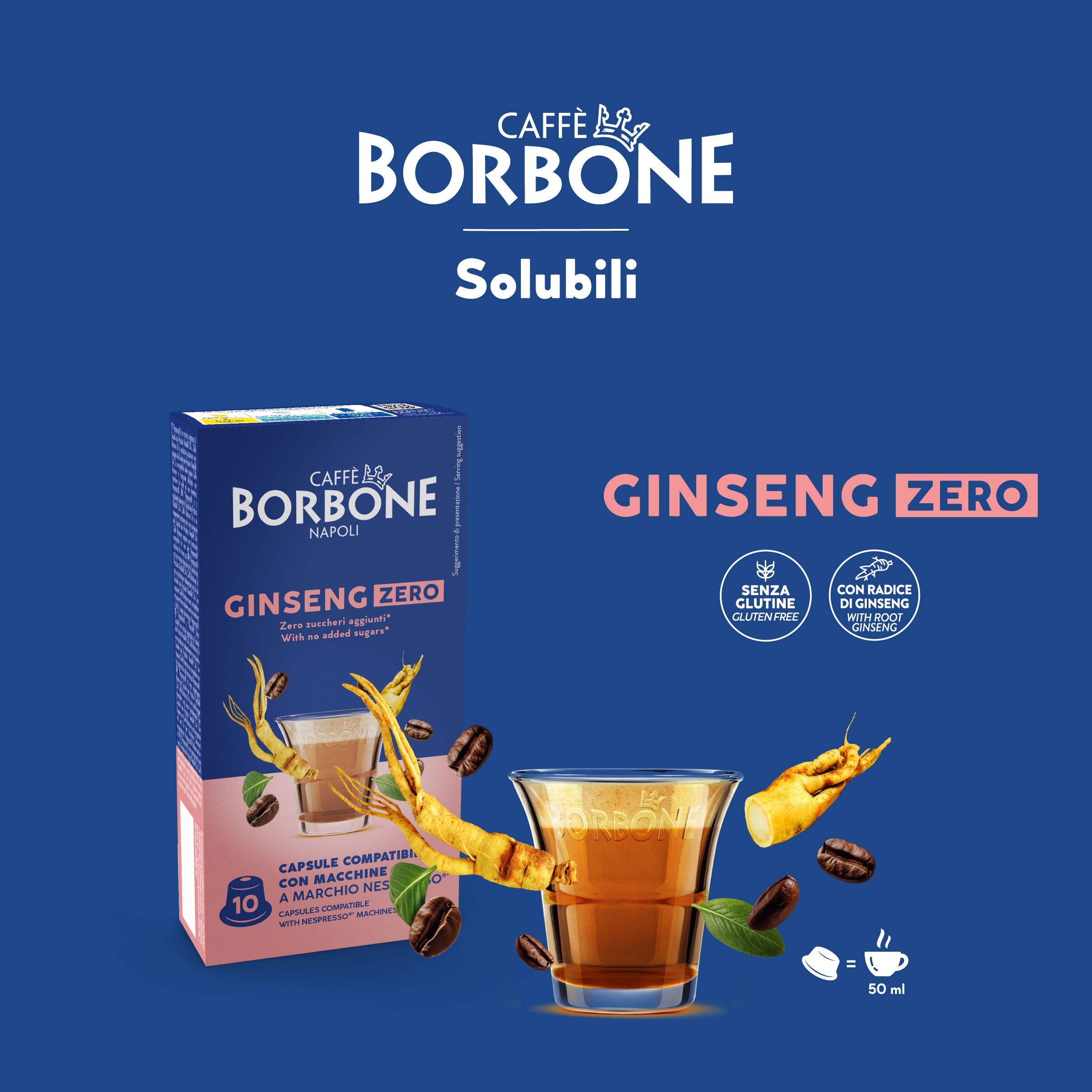 Capsule Borbone Per Bevanda Solubile GINSENG ZERO
