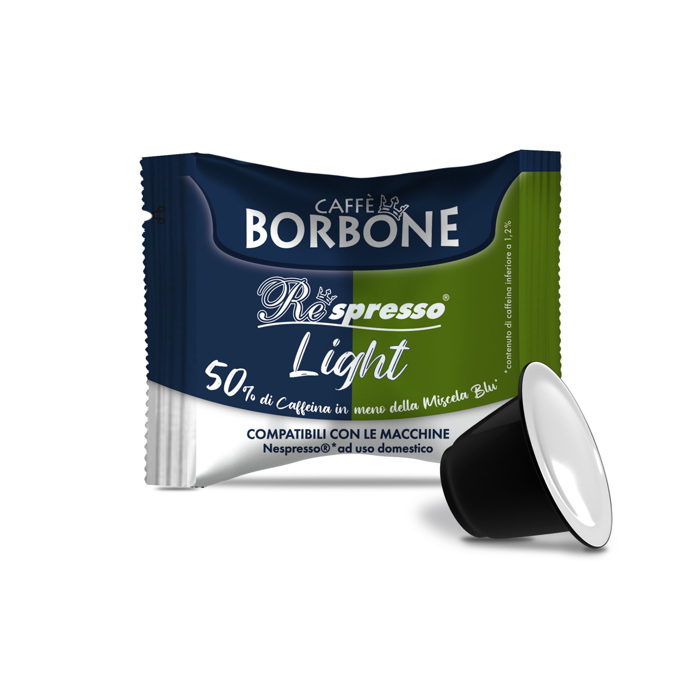 LIGHT Mischung 50 % Blau, 50 % Dek – KOMPOSTIERBARE Kapseln