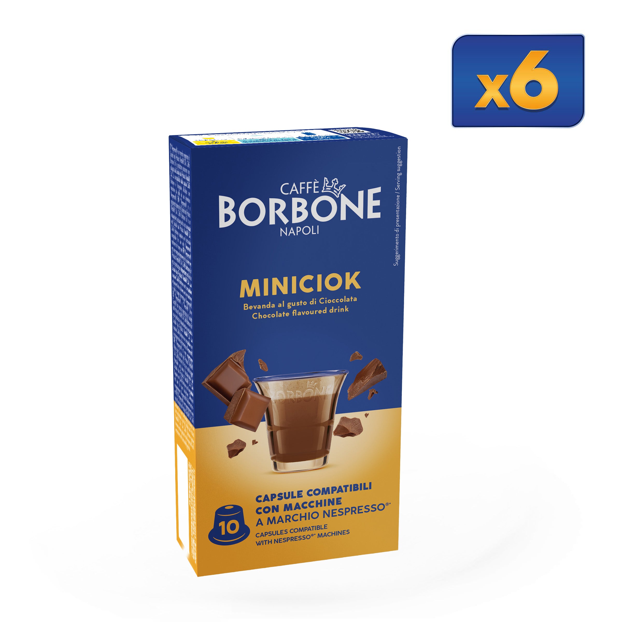 Kapseln Minicock Schokolade Geschmack Für Lösliche Getränke Caffè Borbone