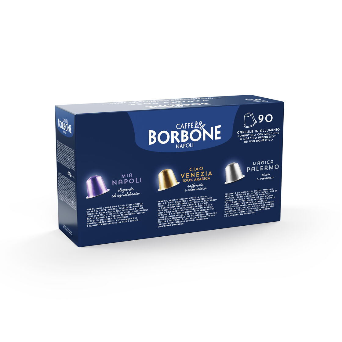 Nuove Capsule in Alluminio COMPATIBILI con macchine Nespresso®* miscela Magica Palermo
