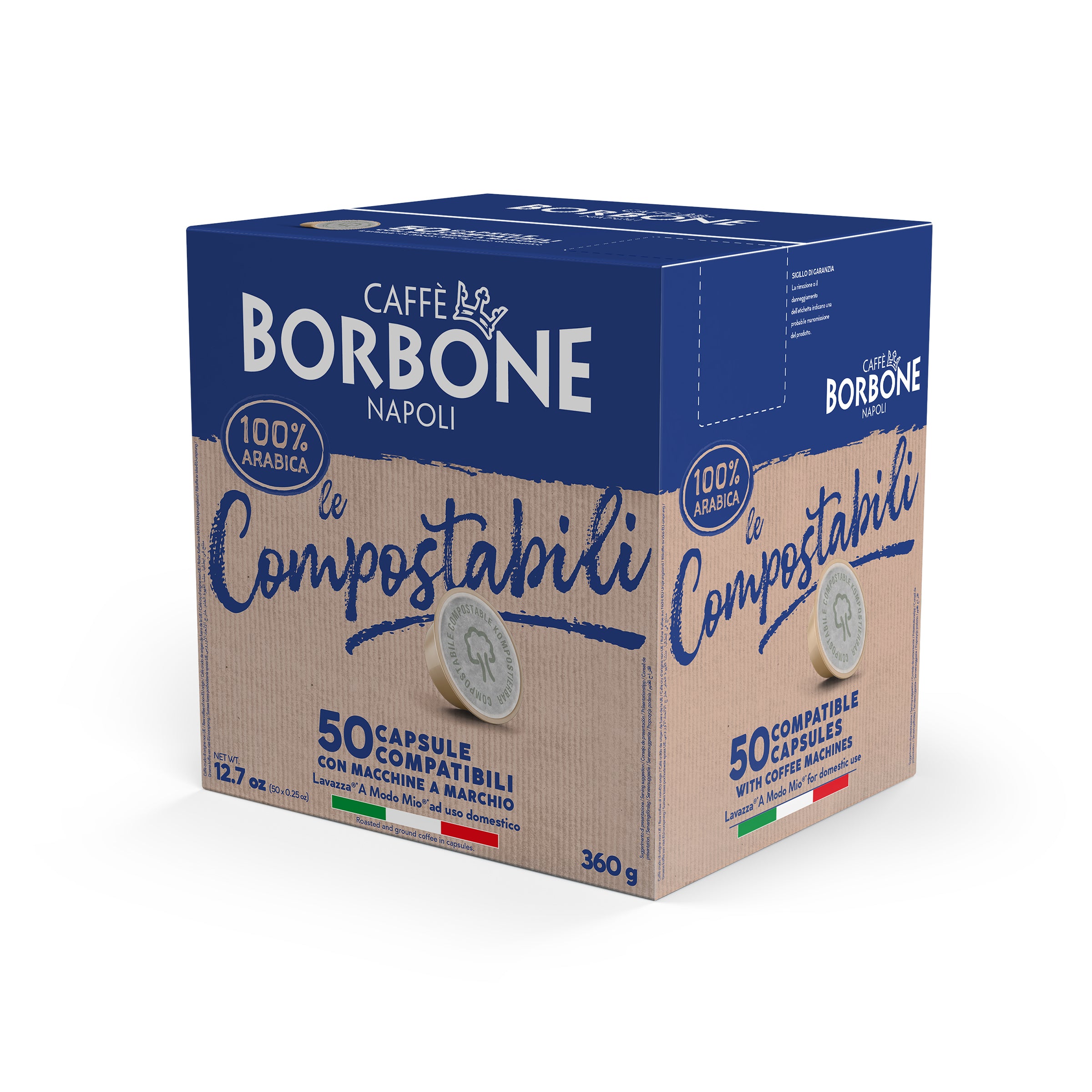 50 cápsulas COMPOSTABLES compatibles con máquinas Lavazza®* A Modo Mio®*