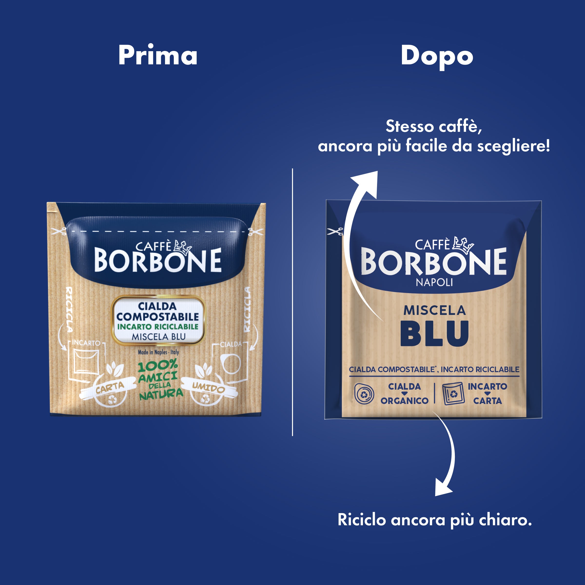 Cialde ESE 44 mm Caffè Borbone Miscela BLU