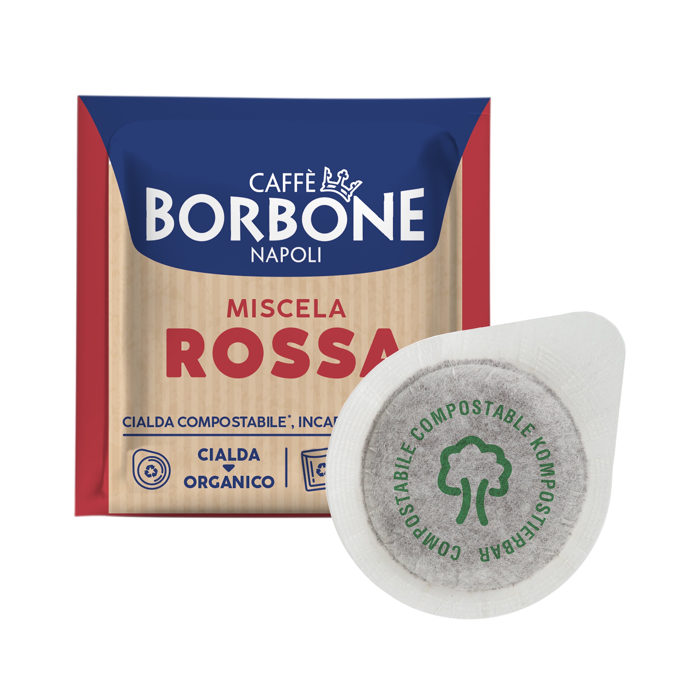 RED Mischung ESE Papierpads 44mm Caffè Borbone