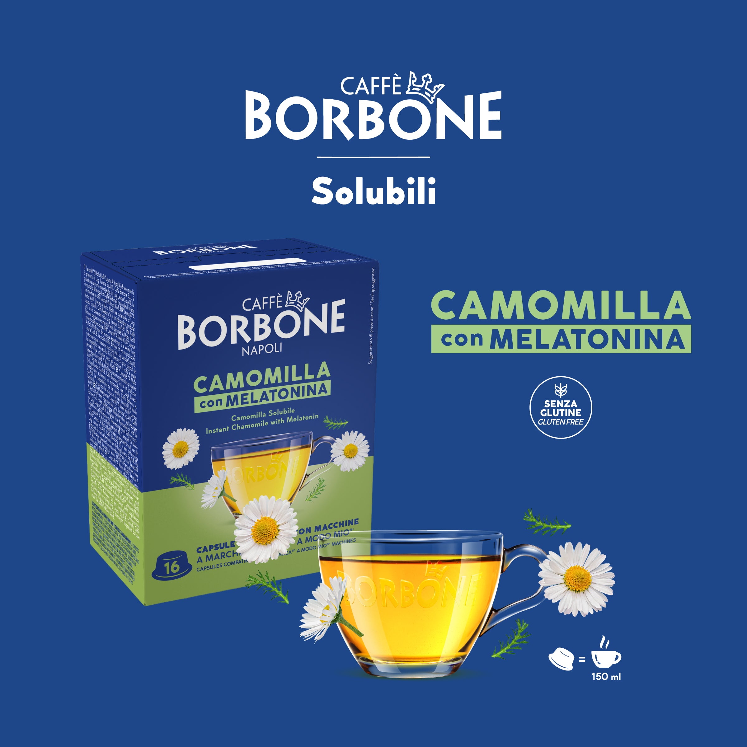 Kapseln Kamille Und Melatonin Für Lösliche Getränke Caffè Borbone