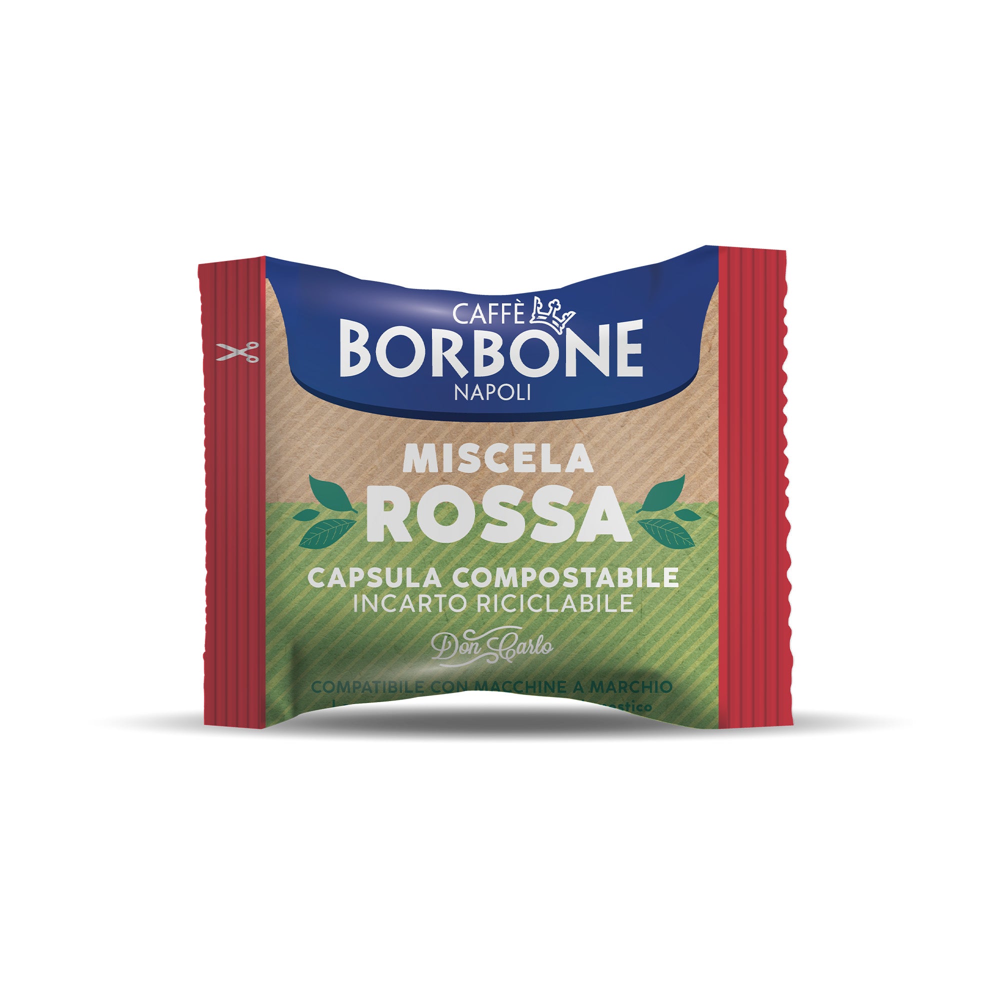 RED Mischung Kapseln KOMPOSTIERBAR und KOMPATIBEL Borbone Don Carlo