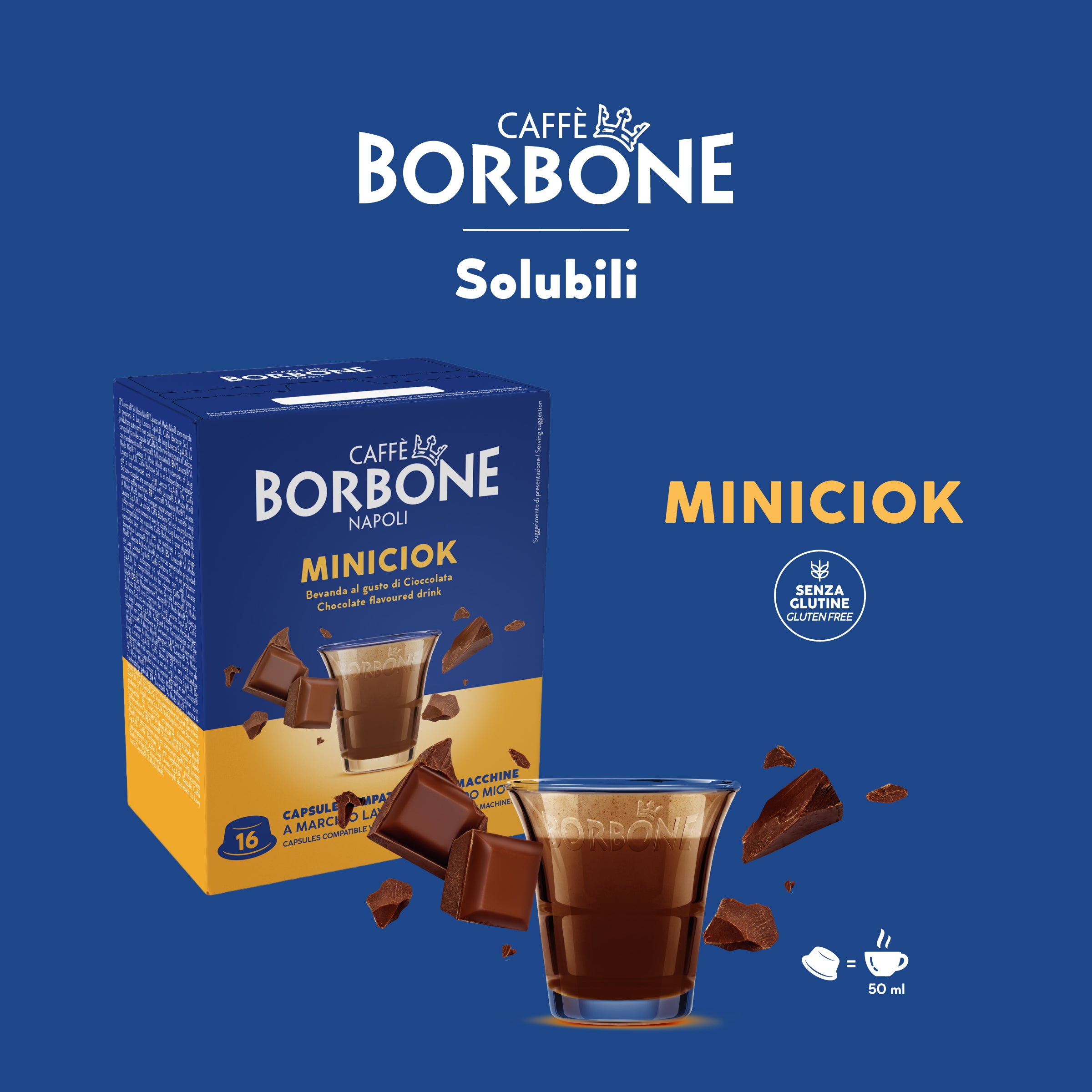 kapseln Borbone für instant drink MINICIOK schokoladengeschmack