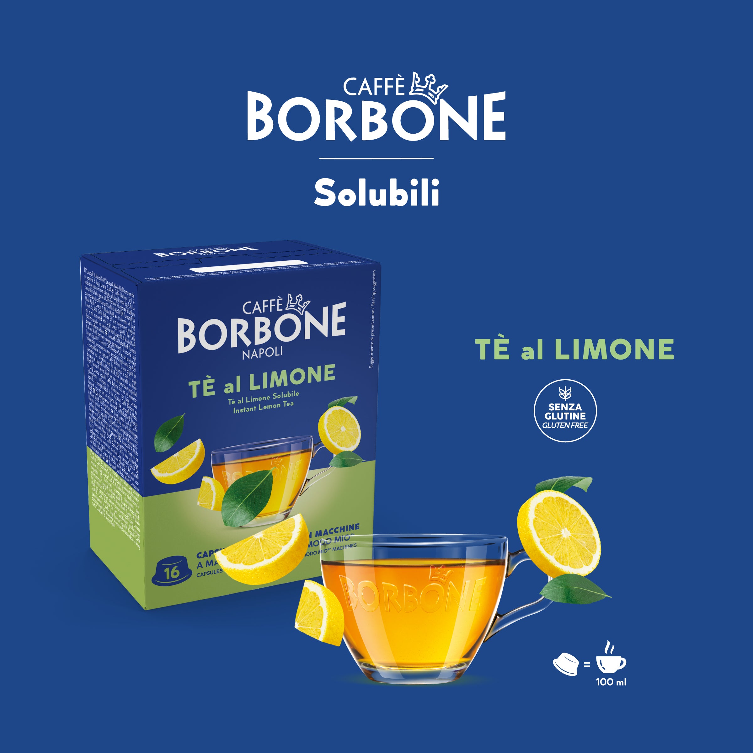 Capsule Tè Al Limone Per Bevanda Solubile Compatibili Con Macchine A Marchio Lavazza®* A Modo Mio®* - Caffè Borbone