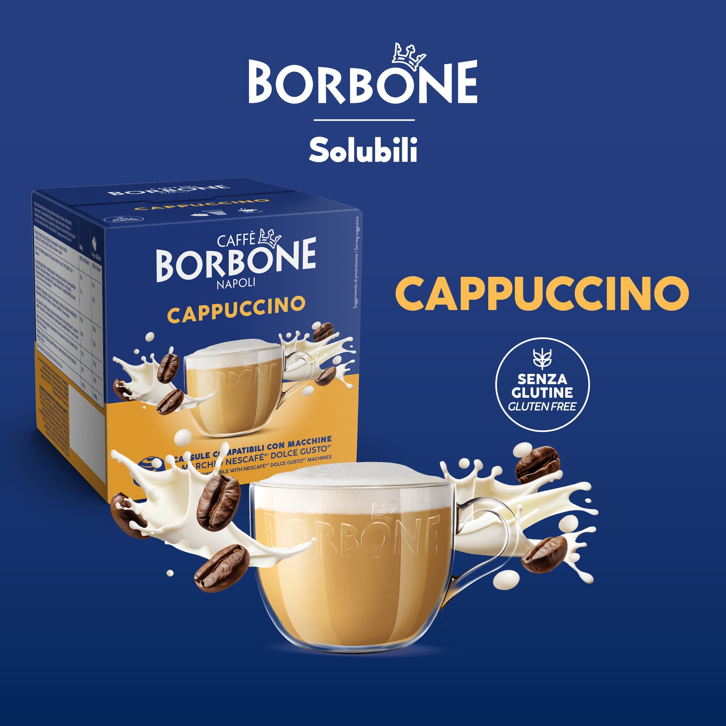 Capsule Borbone CAPPUCCINO Per Bevanda Solubile al Gusto Cappuccino