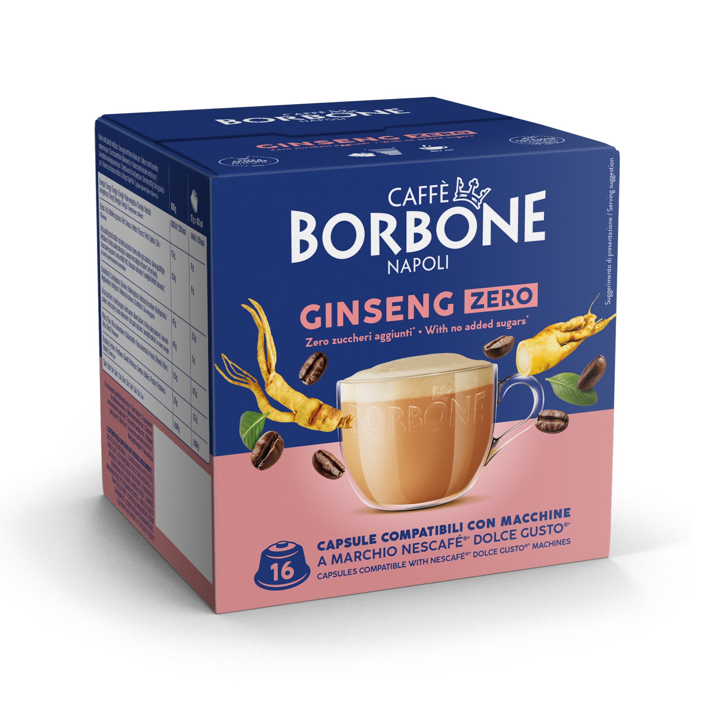 Capsule Borbone GINSENG ZERO Per Caffè Al Latte e Ginseng
