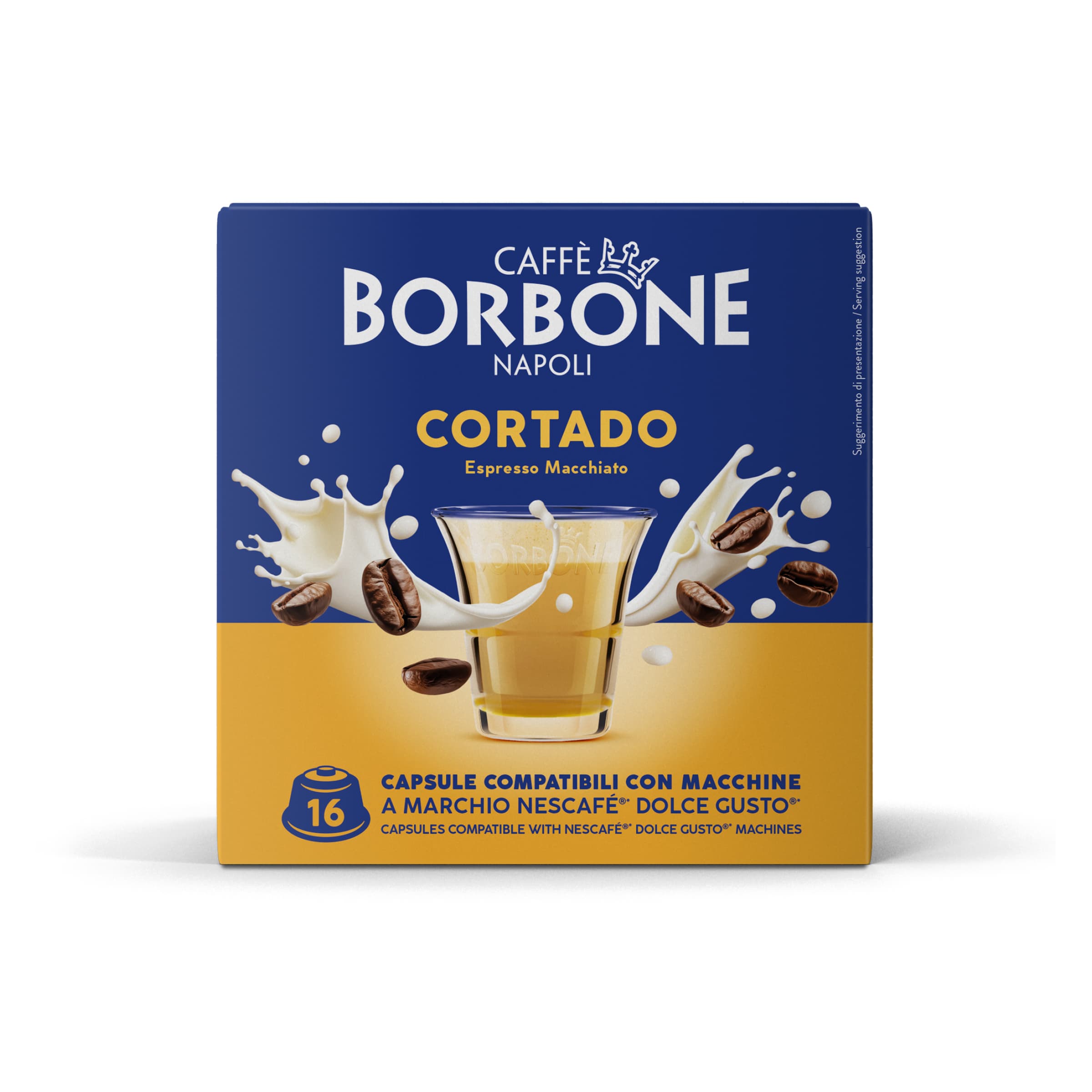 Capsule Cortado Per Bevanda Solubile Al Gusto Espresso Macchiato Caffè Borbone