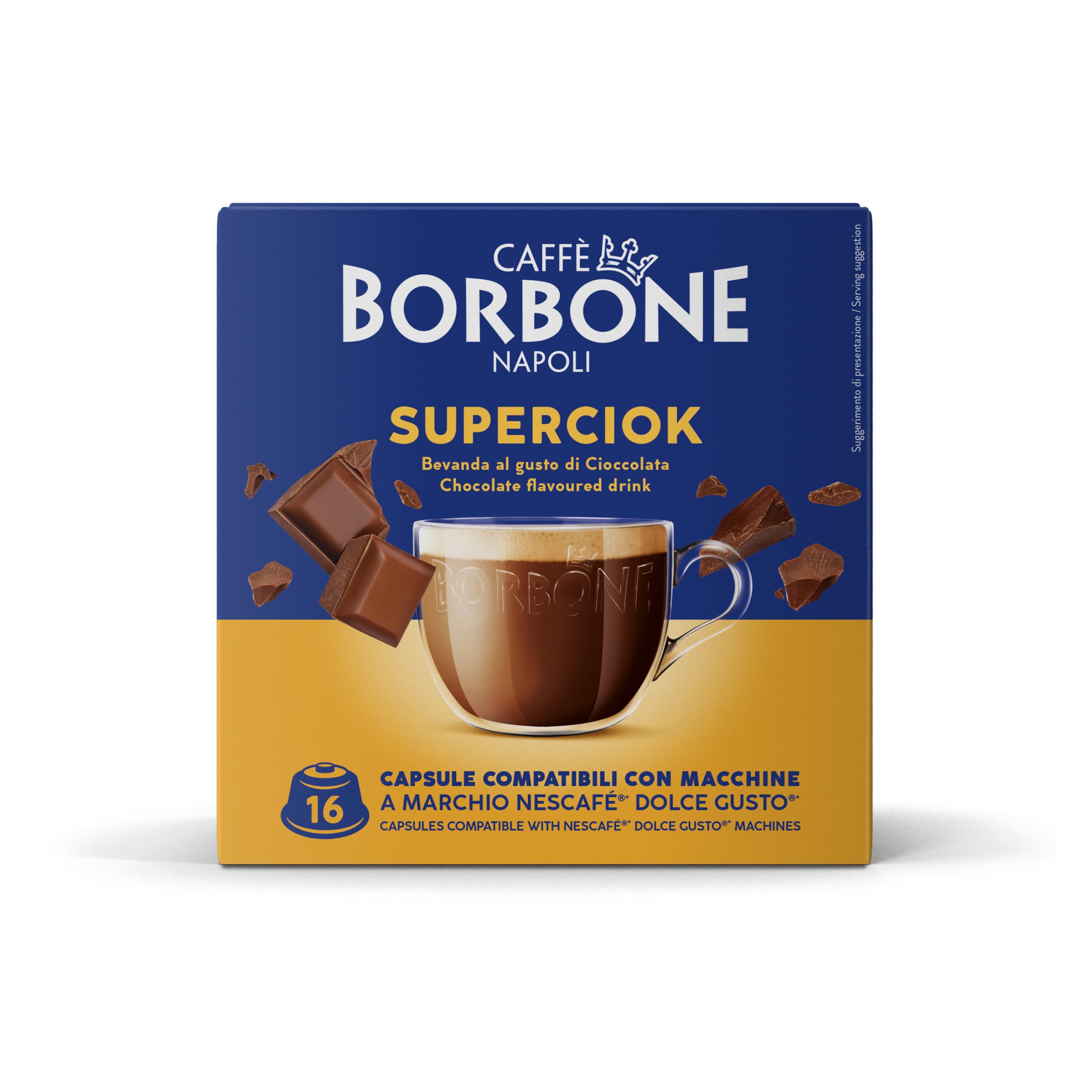 KAPSELN BORBONE SUPERCIOCK FÜR LÖSLICHES GETRÄNK MIT SCHOKOLADENGESCHMACK