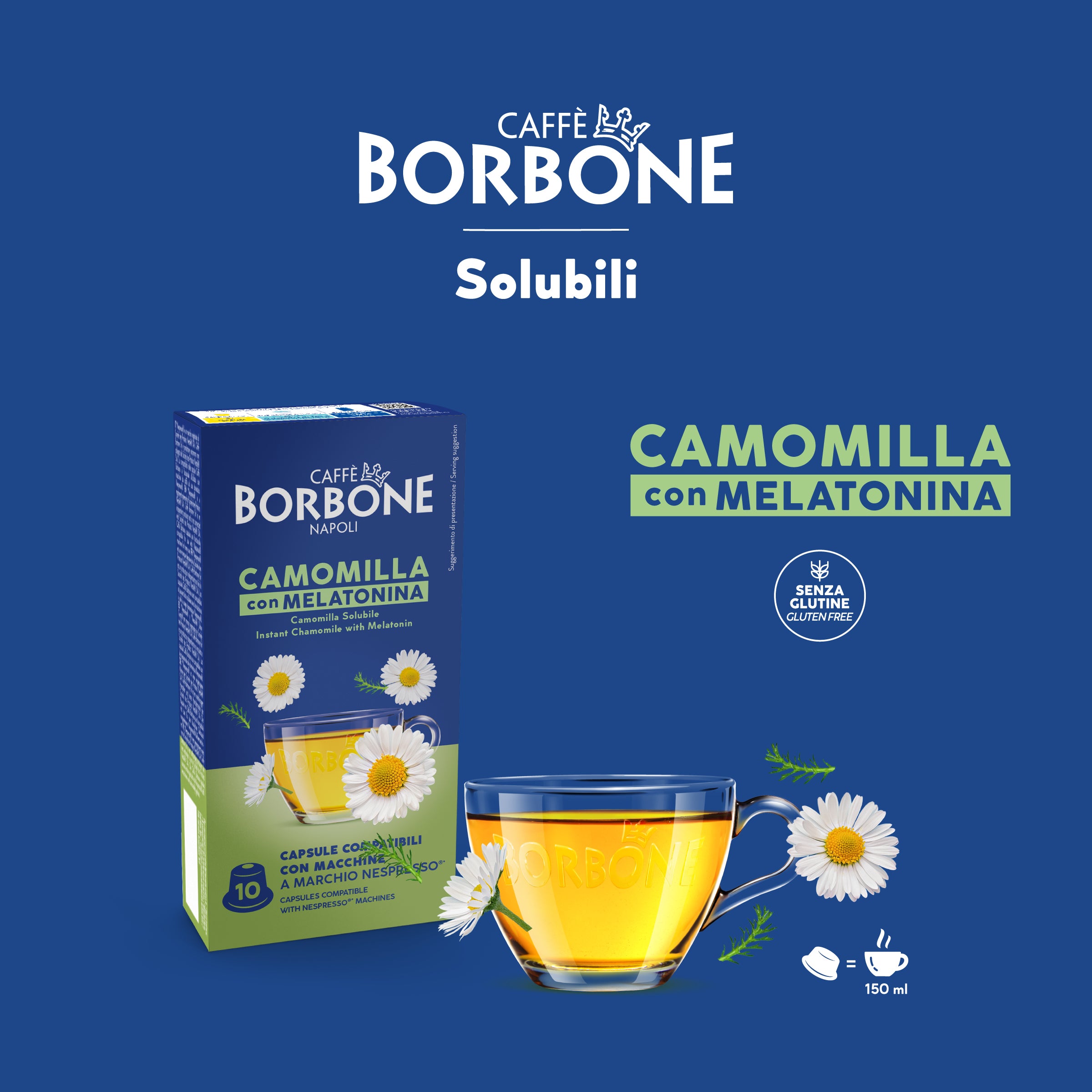 Capsule Borbone Per Bevanda Solubile CAMOMILLA E MELATONINA