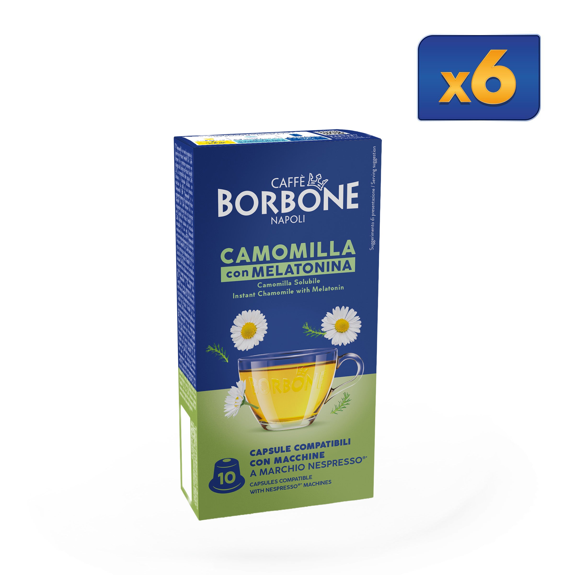 Kapseln  Kamille Und Melatonin Caffè Borbone Für Lösliche Getränke