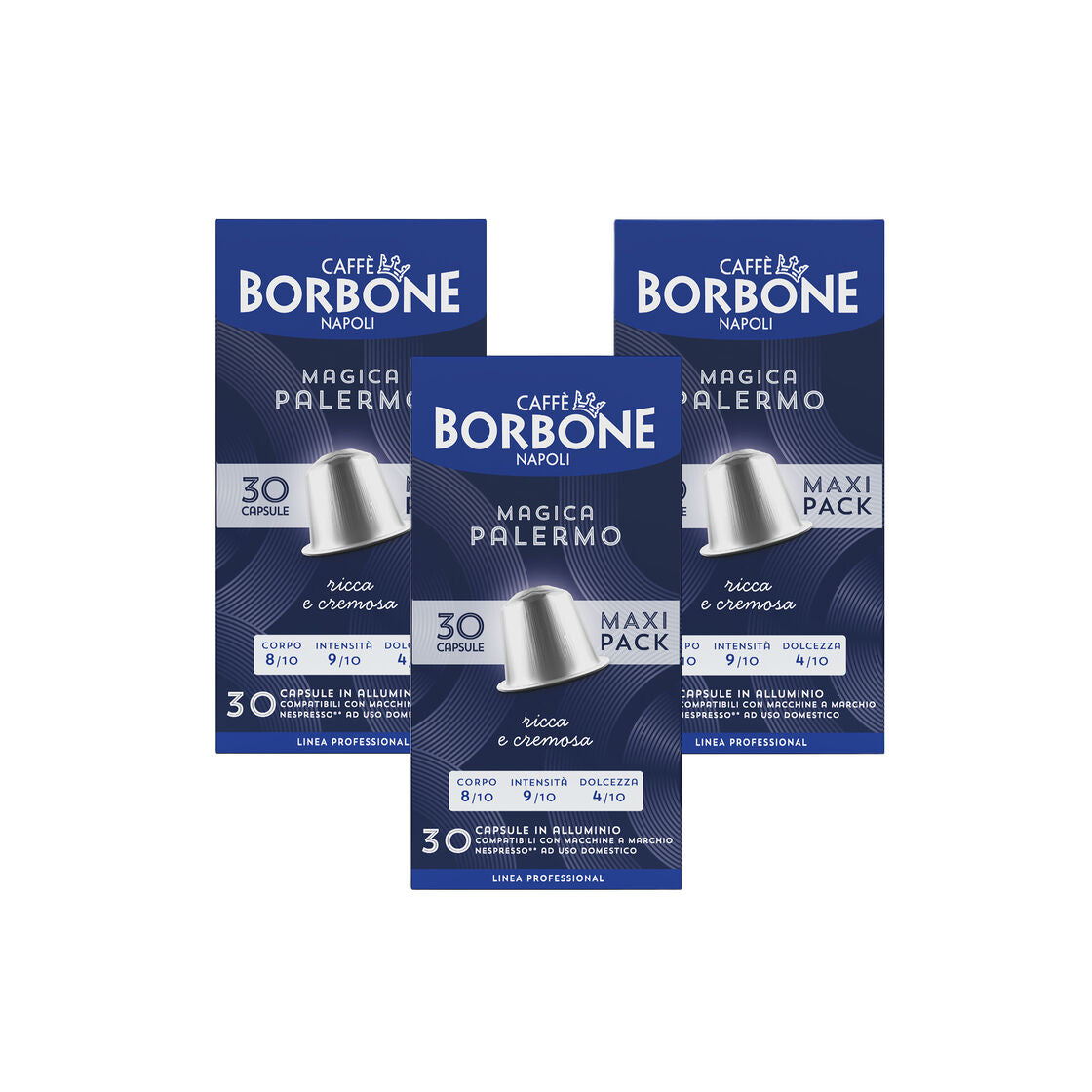 Nuove Capsule in Alluminio COMPATIBILI con macchine Nespresso®* miscela Magica Palermo
