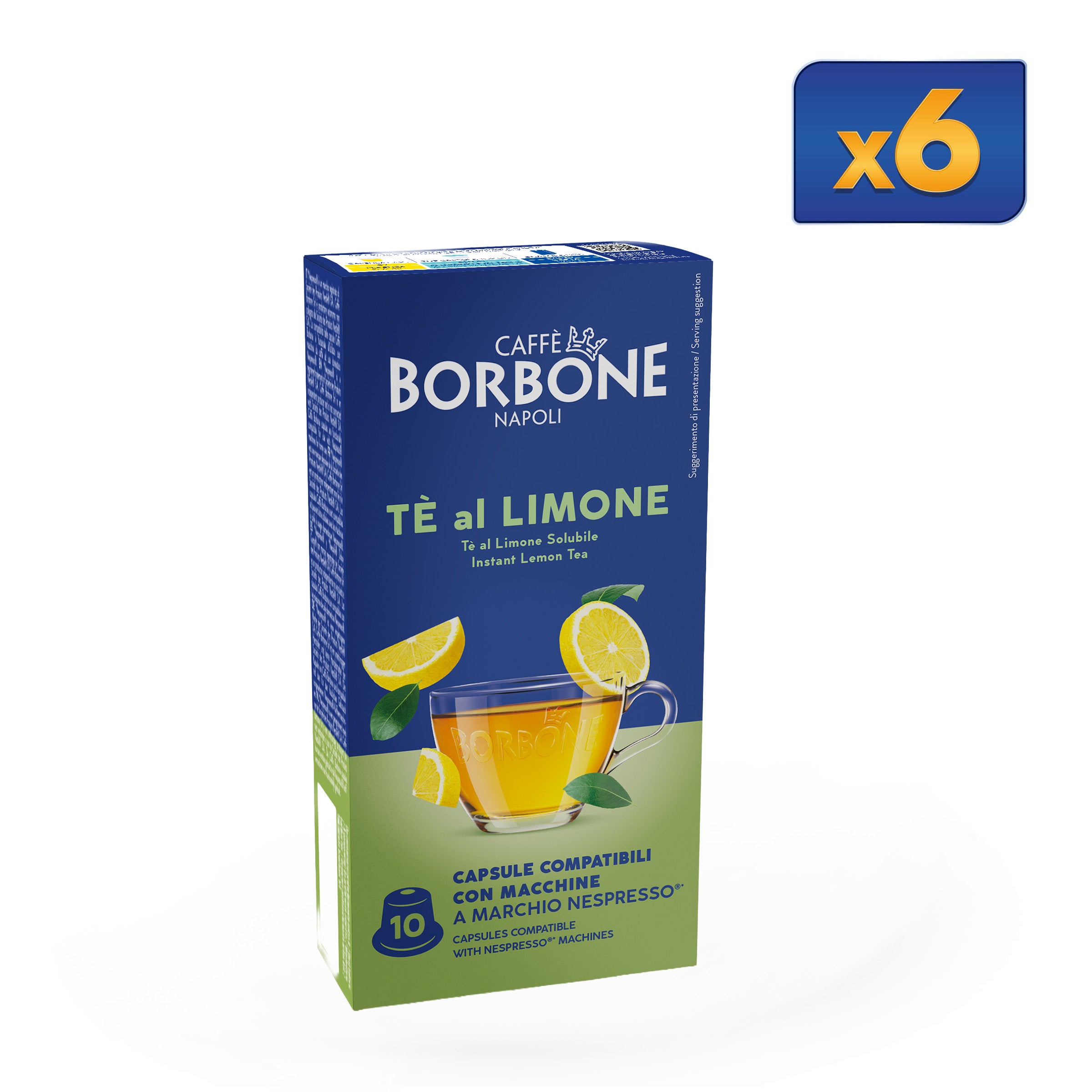 Kapseln Mit Zitronen-Tea-Geschmack Für Lösliches Getränk Caffè Borbone