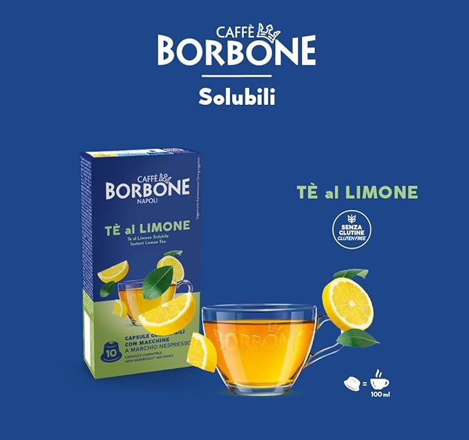 Kapseln Mit Zitronen-Tea-Geschmack Für Lösliches Getränk Caffè Borbone