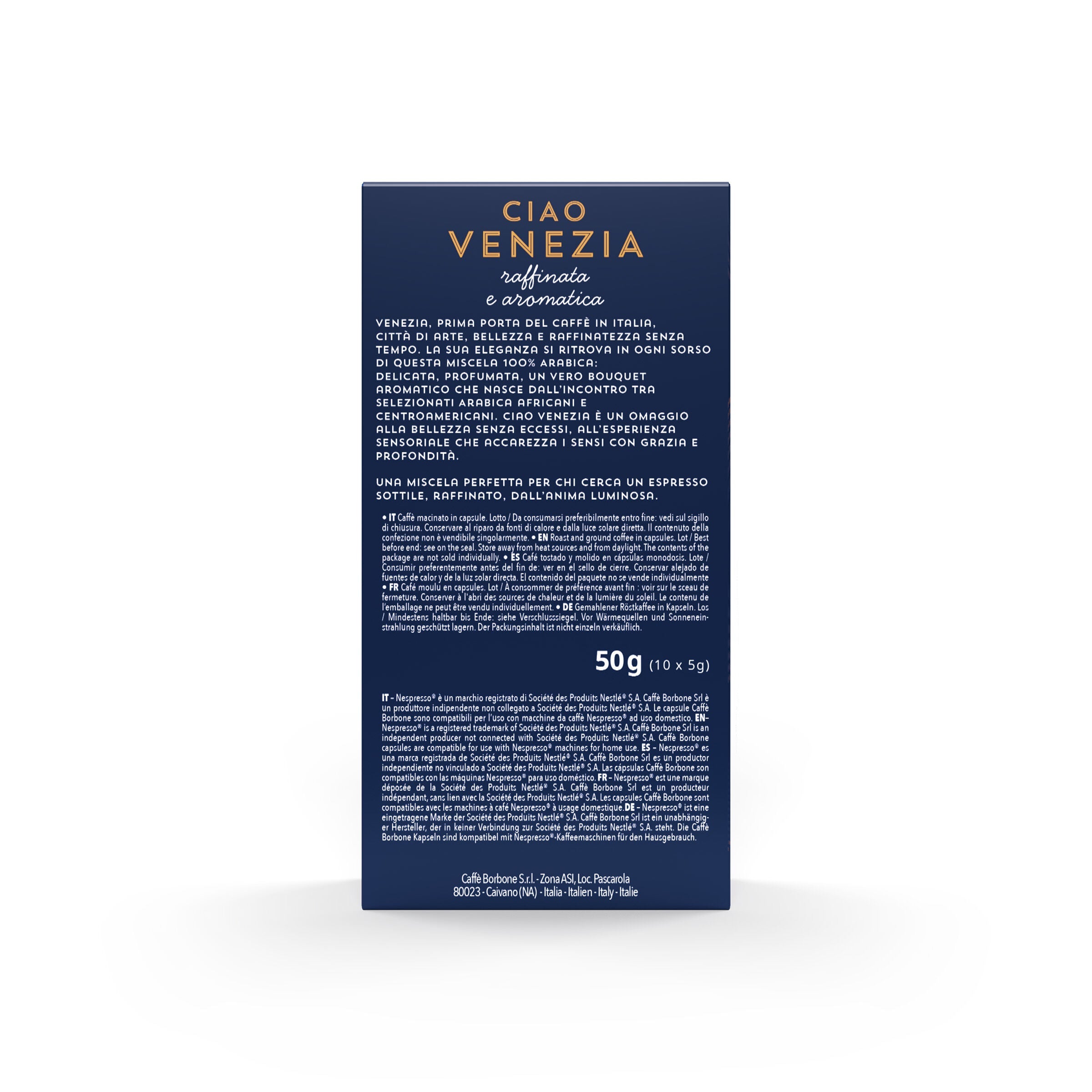 Nuove 100 capsule Ciao Venezia in alluminio compatibili con macchine Nespresso®*