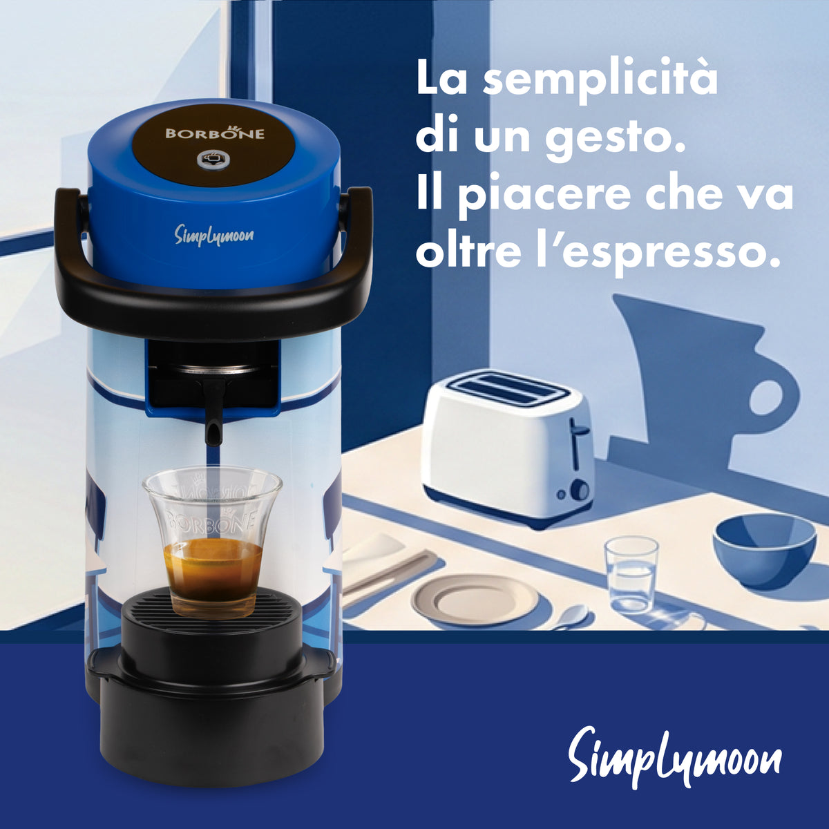 Simplymoon Caffè Borbone Limited Edition Blu Grafica 3