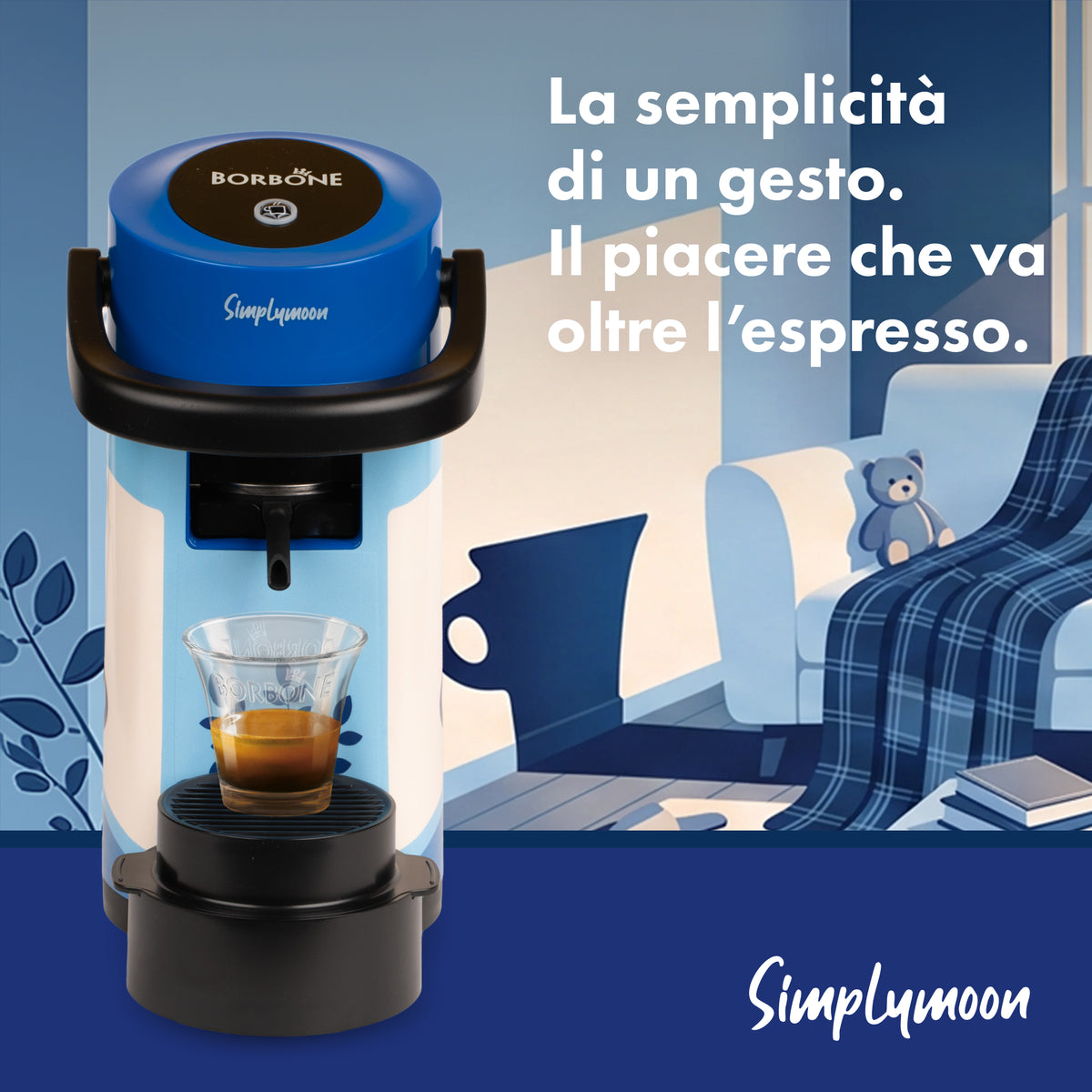 Simplymoon Caffè Borbone Limited Edition Blu Grafica 1