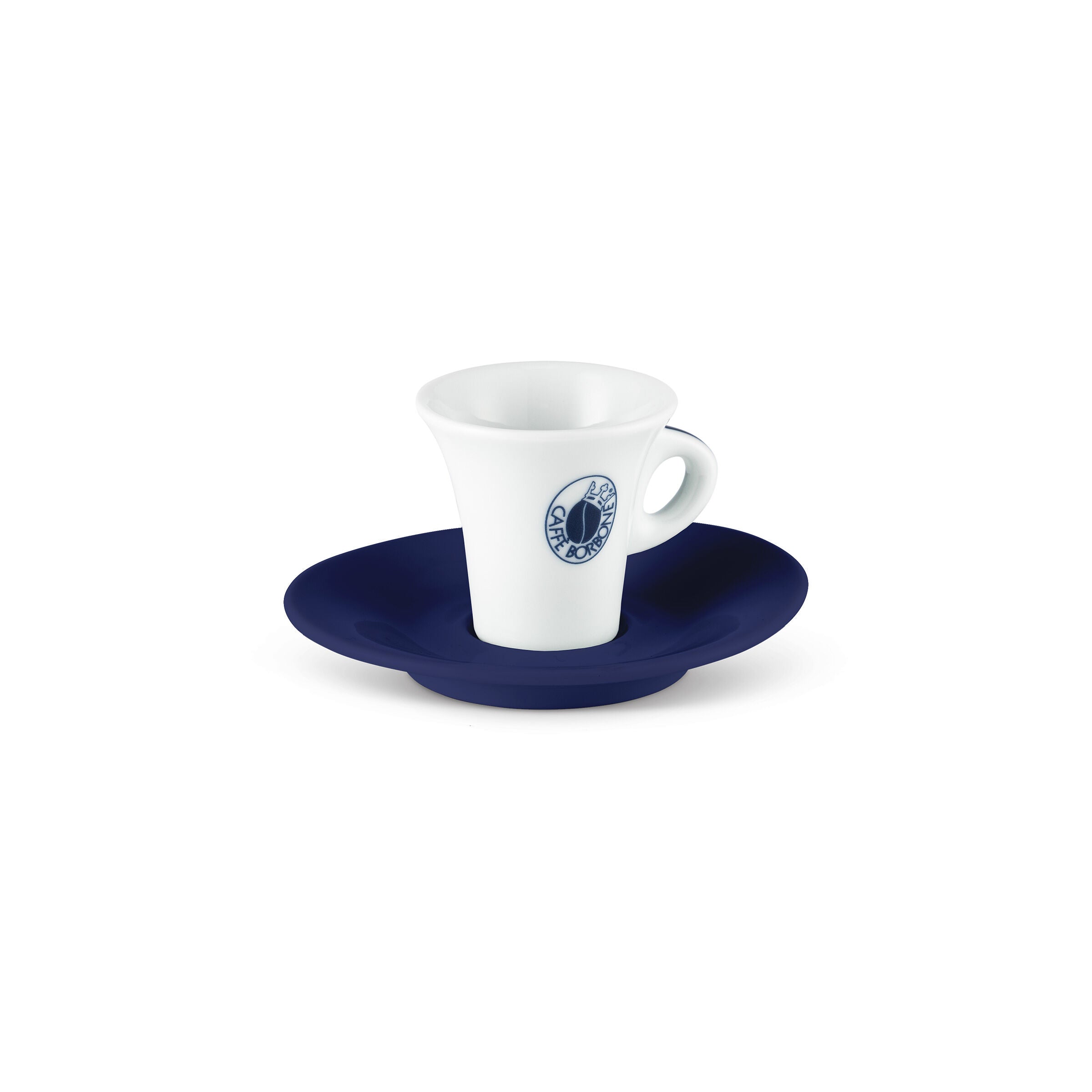 Exklusives Set mit 6 Caffè Borbone-Tassen mit blauer Untertasse
