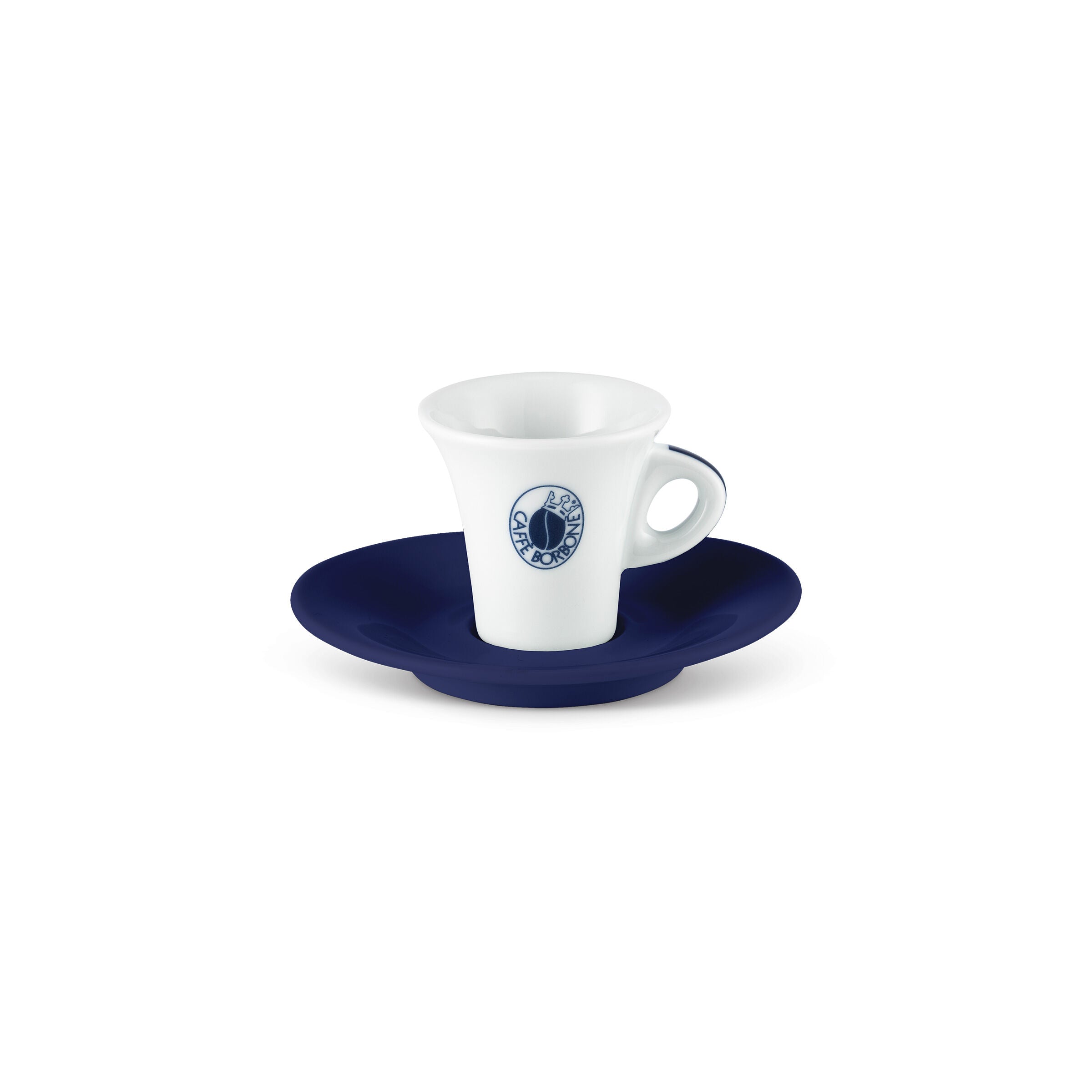 Exklusives Set mit 6 Caffè Borbone-Tassen mit blauer Untertasse