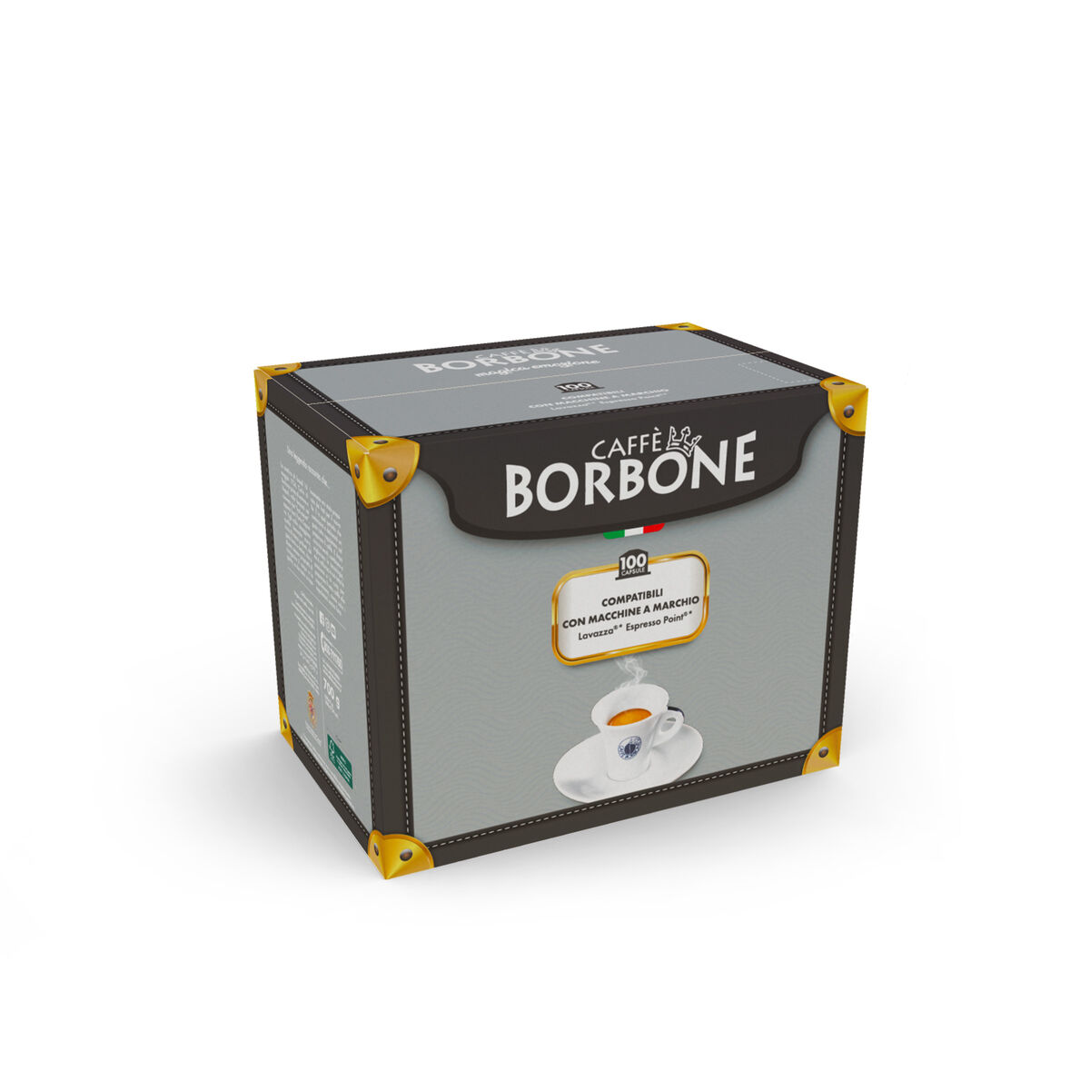 100 BLACK Blend Borbone Compatible Capsules,