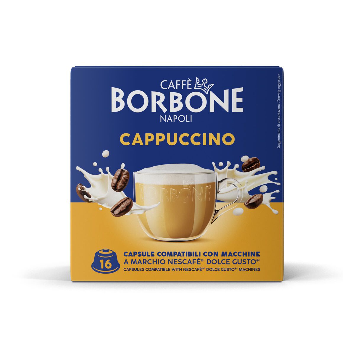 16 Capsules Borbone CAPPUCCINO for Soluble Beverage Cappuccino Flavor,