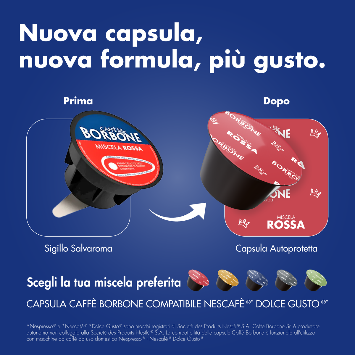 New Borbone Capsules Compatible with Nescafè®* Dolce Gusto®* Coffee Machines,
