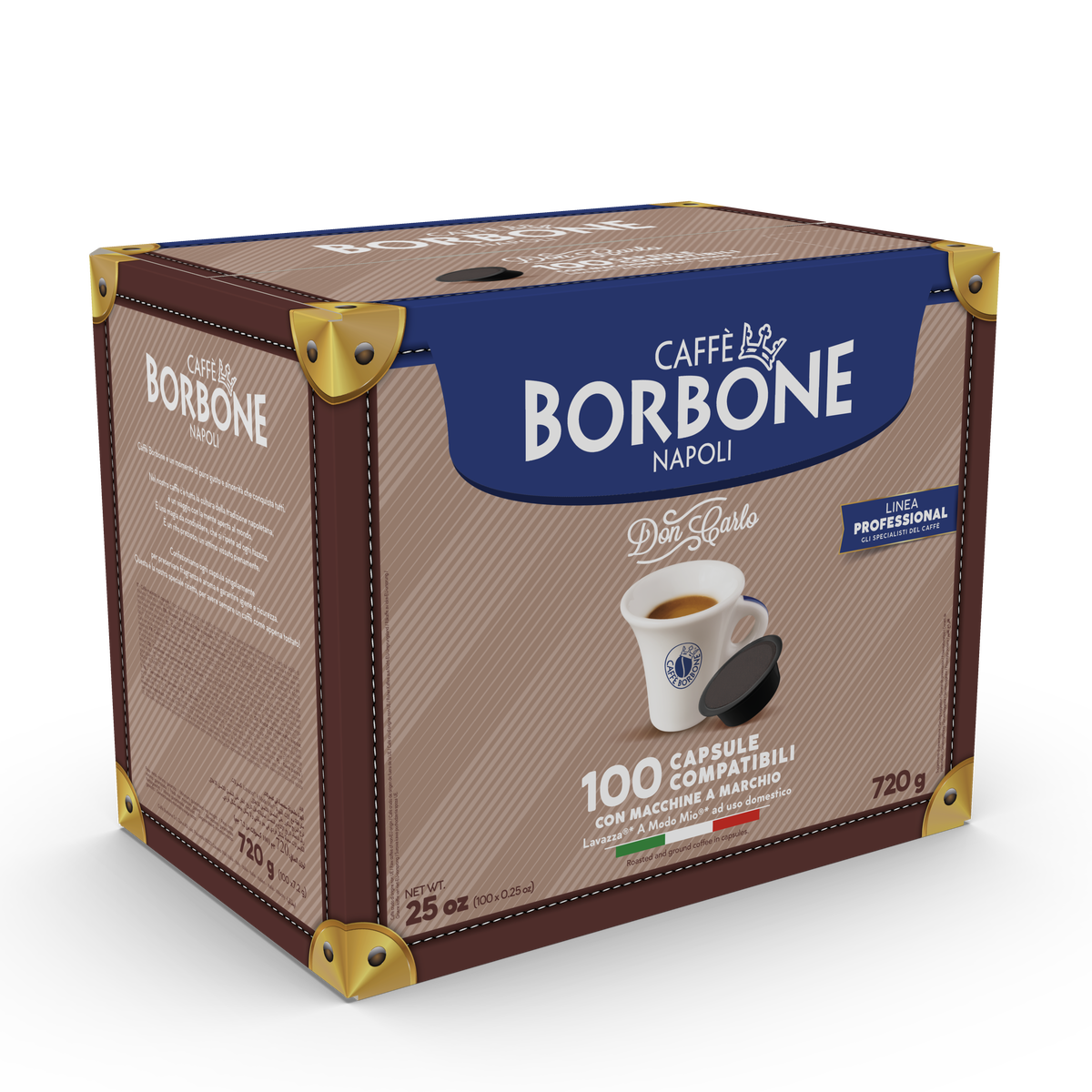100 BLUE Blend Capsules Compatible Borbone Don Carlo,