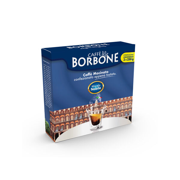 Caffè macinato per Moka Borbone miscela NOBILE confezione risparmio da 2x250gr