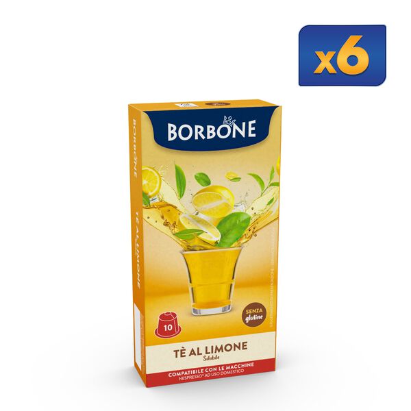 60 Capsules Lemon Tea Flavor Caffè Borbone For Soluble Drink,