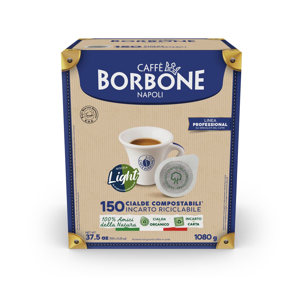 LIGHT blend 50% Blue, 50% Dek - 150 COMPOSTABLE Pods,