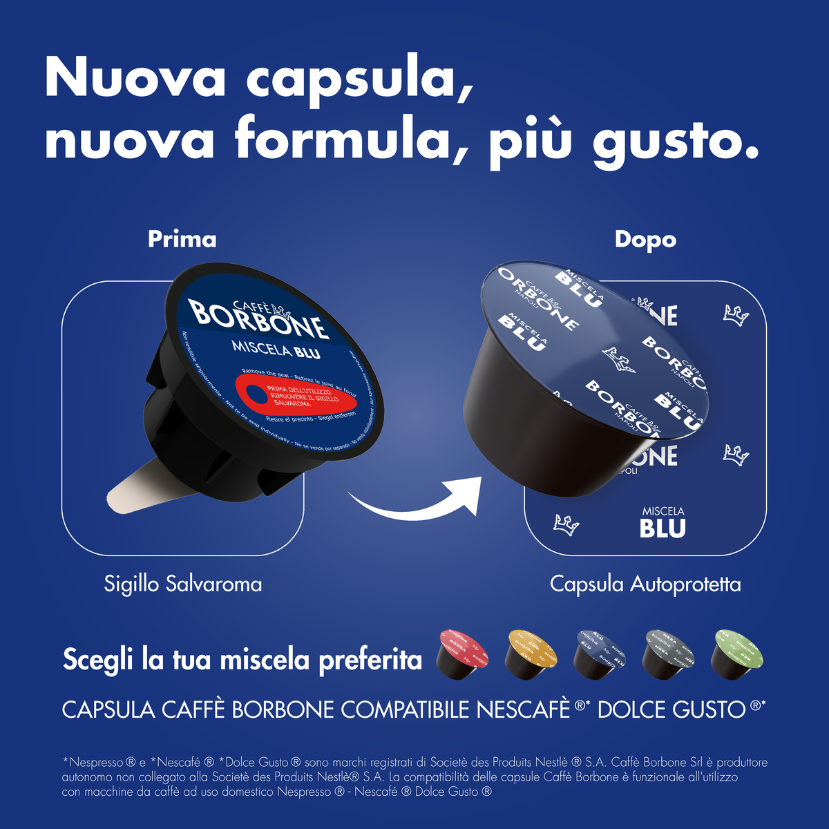 New Borbone Capsules Compatible with Nescafè®* Dolce Gusto®* Coffee Machines,