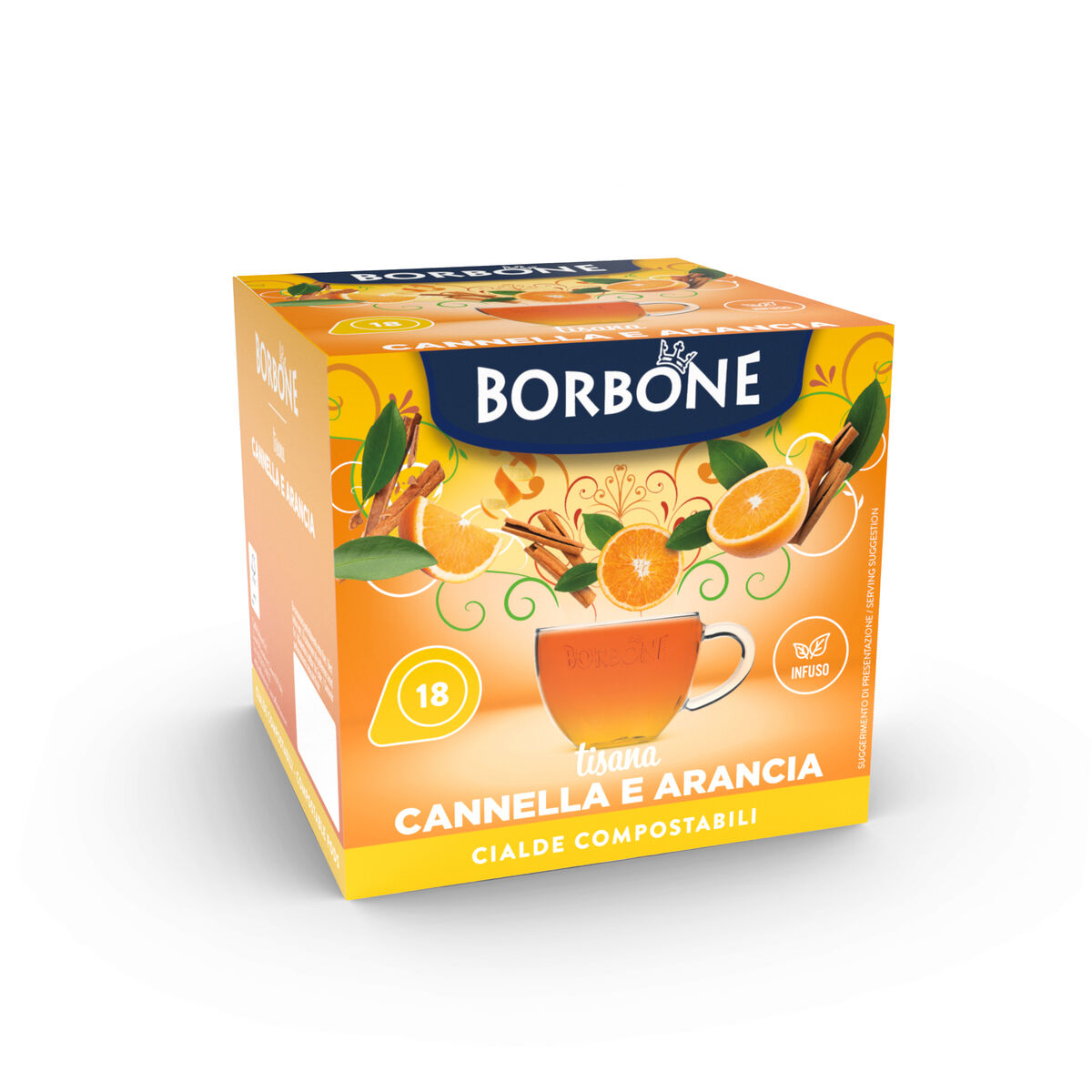 18 PODS BORBONE TEA CINNAMON AND ORANGE,