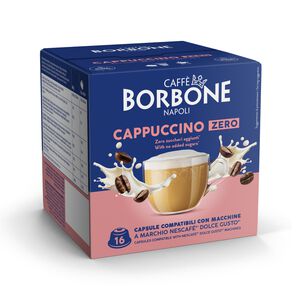 16 Capsules Borbone CAPPUCCINO ZERO CAPSULES For A Low Fat Cappuccino Drink,