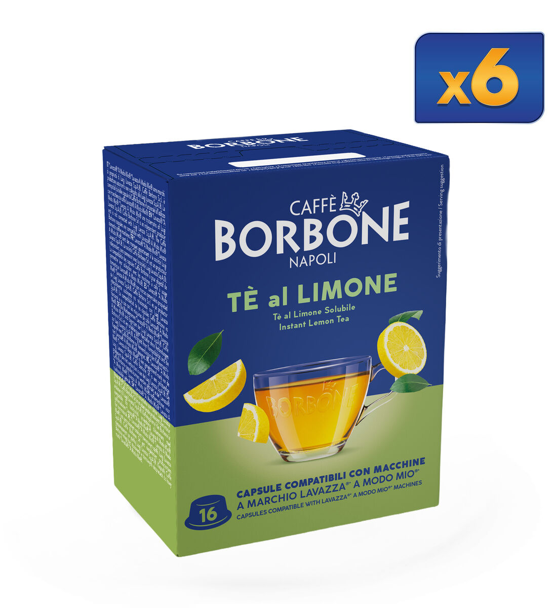 Capsule compatibili con macchine a marchio Lavazza* A Modo Mio* t al  limone | Caff Borbone