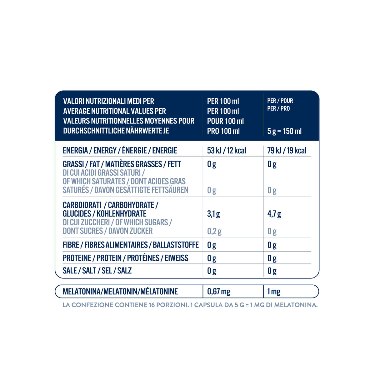 16 Capsules Borbone For Soluble Beverage CHAMOMILE AND MELATONIN,