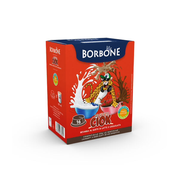 16 capsules Borbone "DJ GUSTO CIOCK" - MILK and CHOCOLATE,