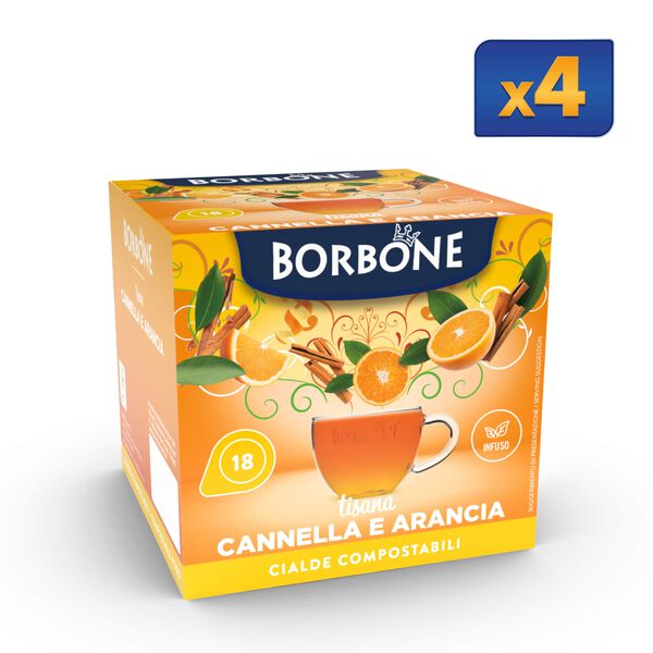 72 Pods Tea Cinnamon And Orange Caffe' Borbone,
