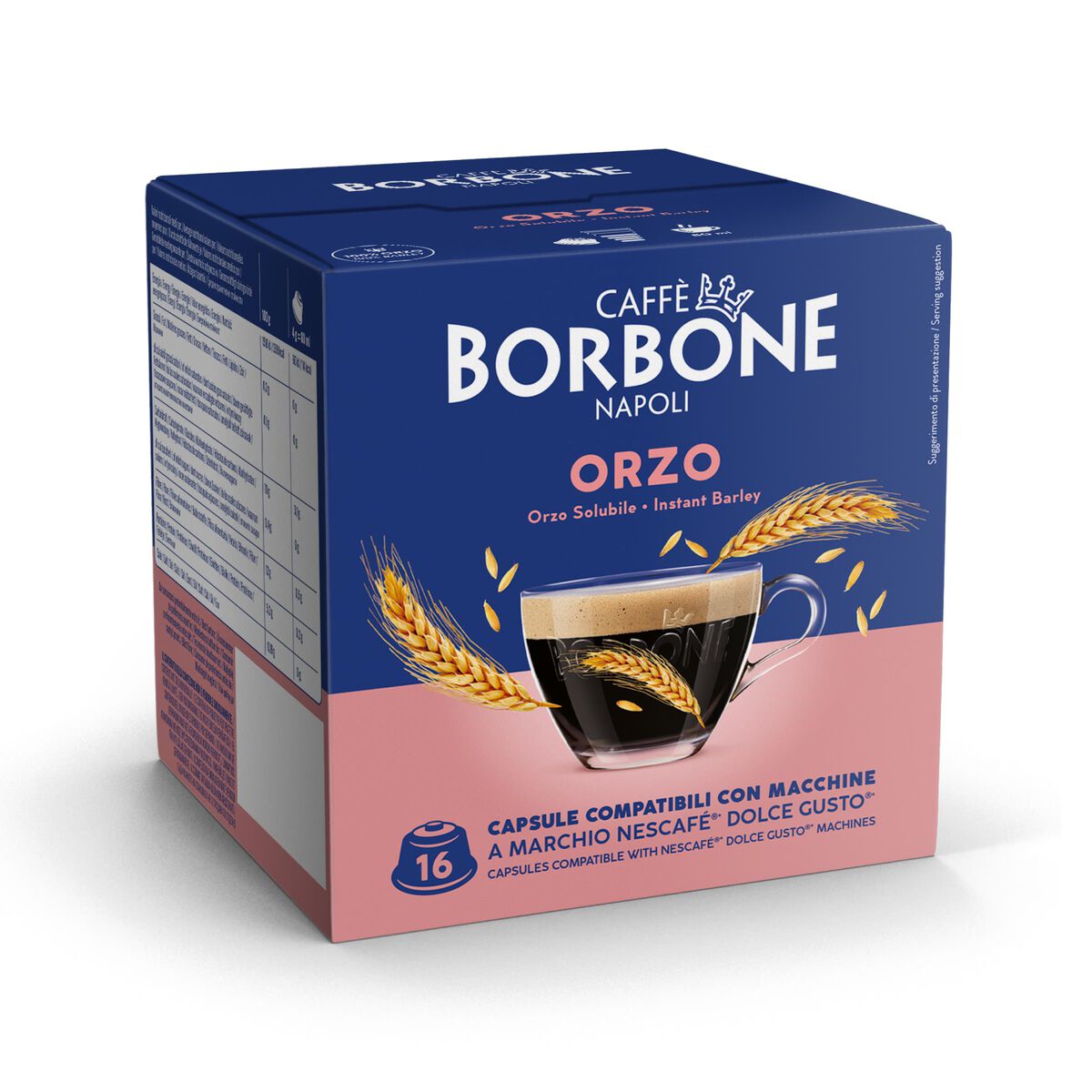 16 Capsules Borbone For INSTANT BARLEY,