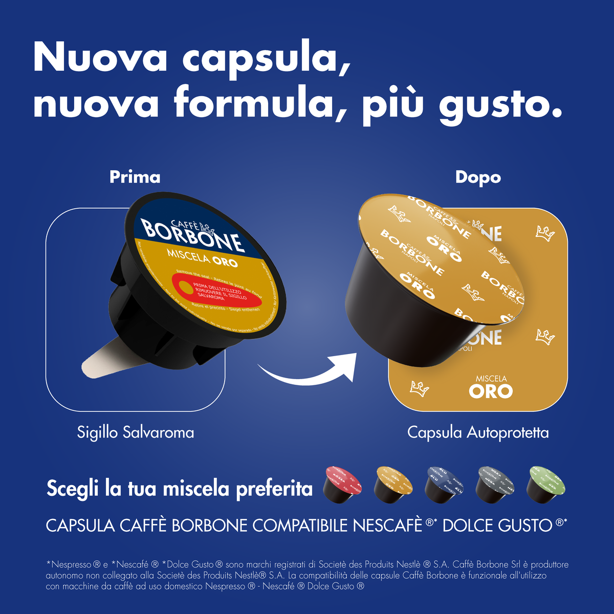 New Borbone Capsules Compatible with Nescafè®* Dolce Gusto®* Coffee Machines,